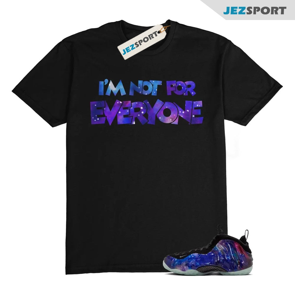 Galaxy Foamposite One Zoom Rookie Obsidian Black Anthracite T-Shirt Match N4E, FQ4303-400 Sneaker Match Tees T-Shirt, Sneaker Match Tee