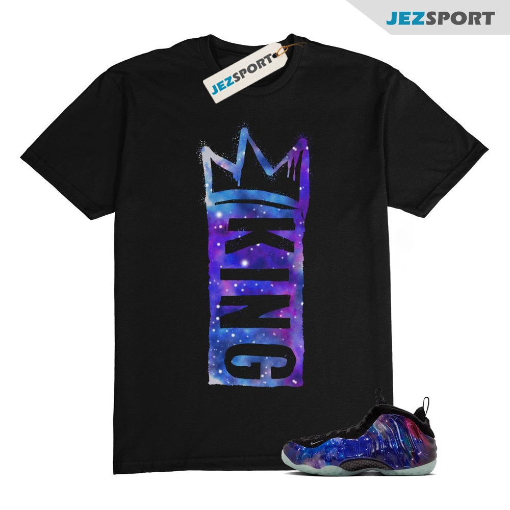 Galaxy Foamposite One Zoom Rookie Obsidian Black Anthracite T-Shirt Match K1, FQ4303-400 Sneaker Match Tees T-Shirt, Sneaker Match Tee