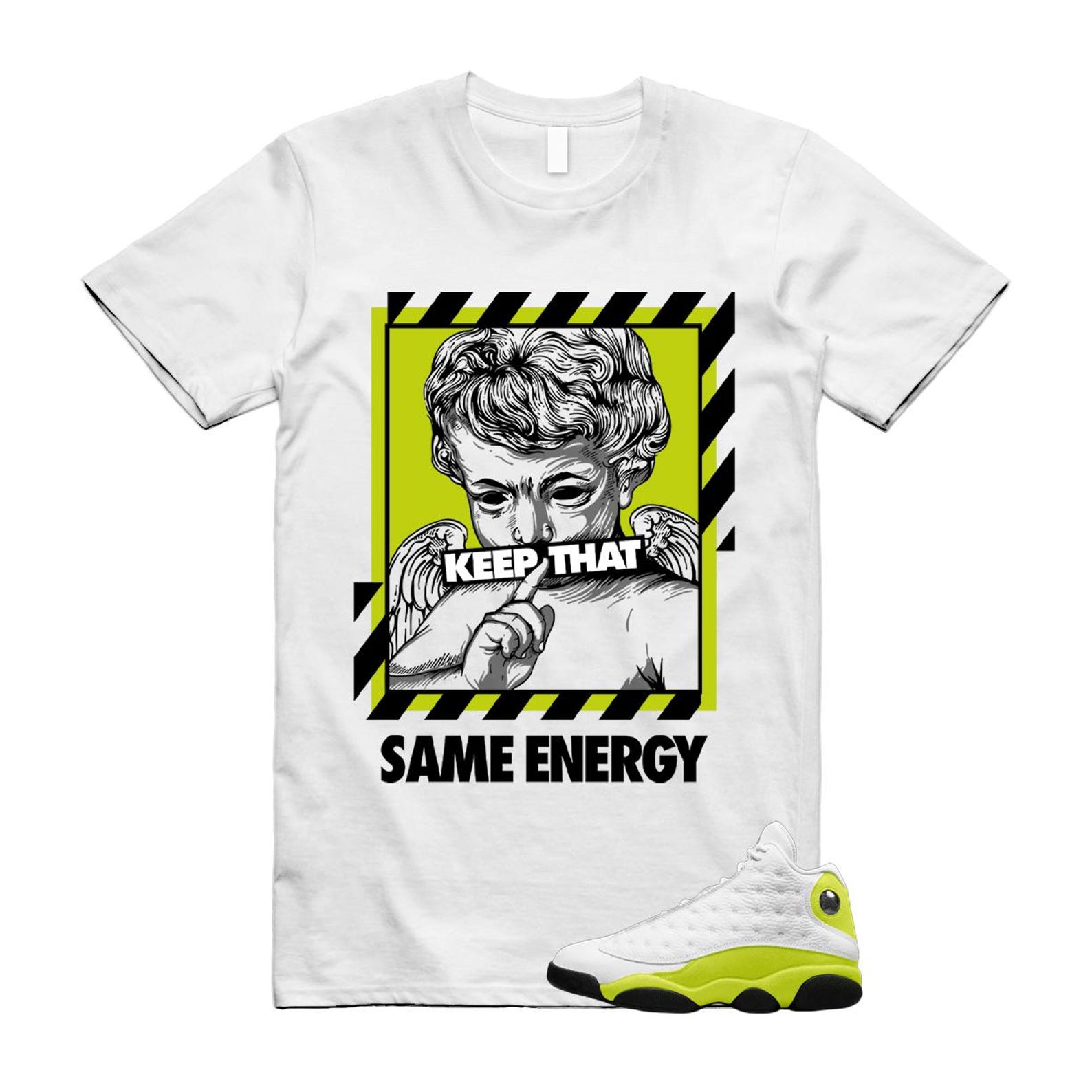 13 Bright Cactus White Black T Shirt Match ENERGY, 414571-131 T-Shirt, Sneaker Match Tee