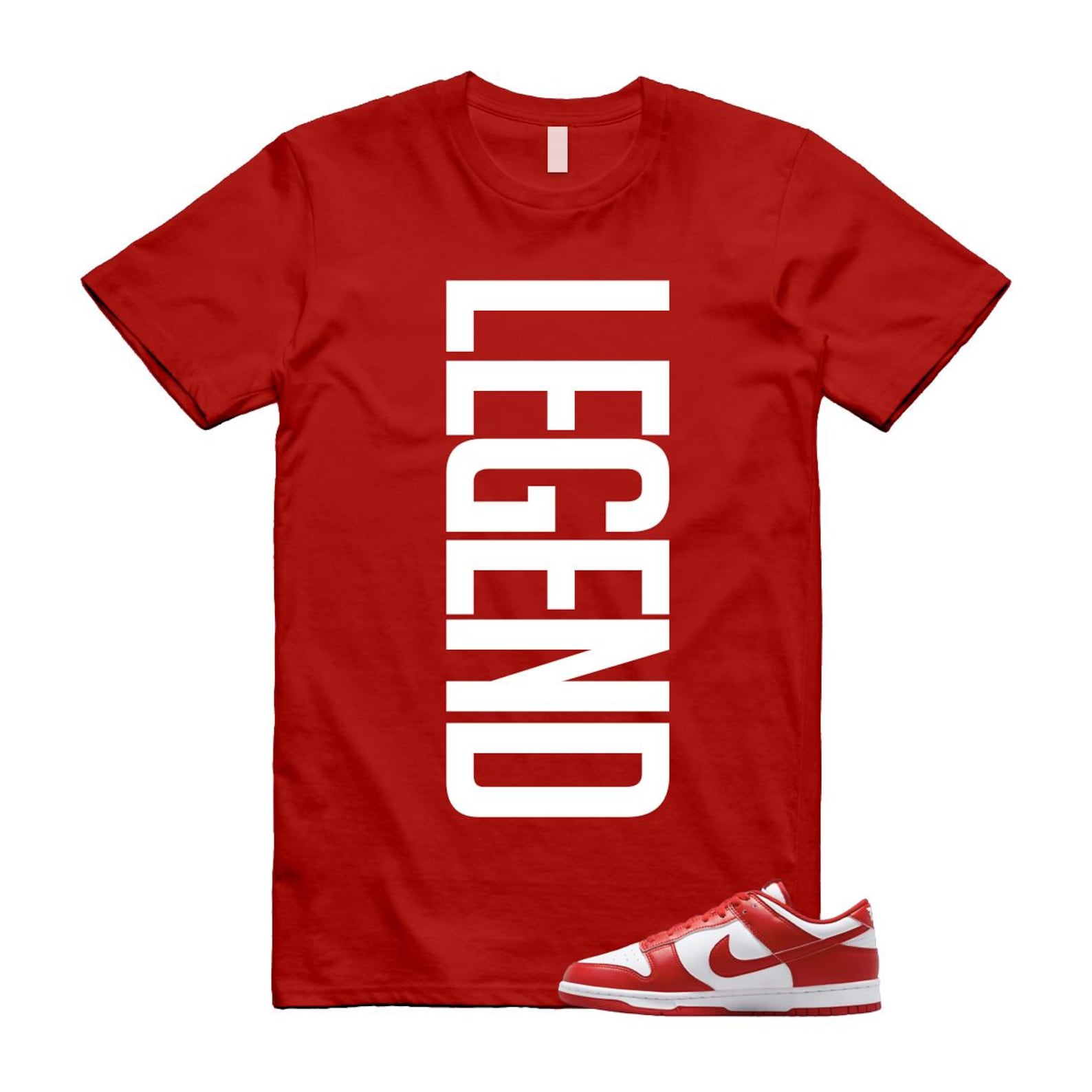Dunk St Johns University Red White 2025 T Shirt Match LEGEND CU1727-100 T-Shirt, Sneaker Match Tee