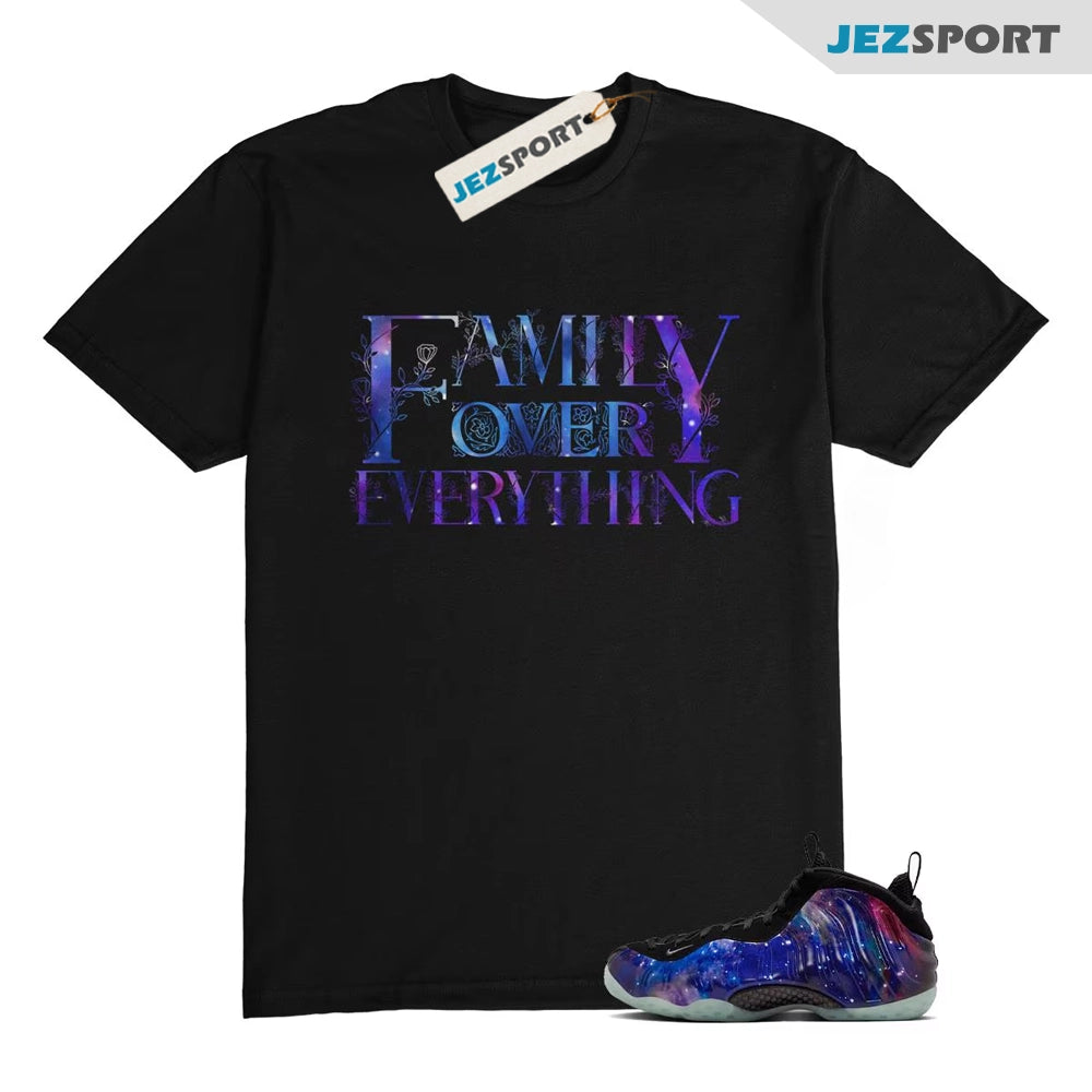 Galaxy Foamposite One Zoom Rookie Obsidian Black Anthracite T-Shirt Match FAM, FQ4303-400 Sneaker Match Tees T-Shirt, Sneaker Match Tee