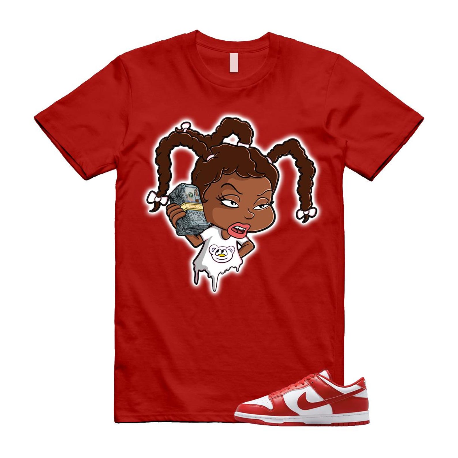 Dunk St Johns University Red White 2025 T Shirt Match SUSIE CU1727-100 T-Shirt, Sneaker Match Tee