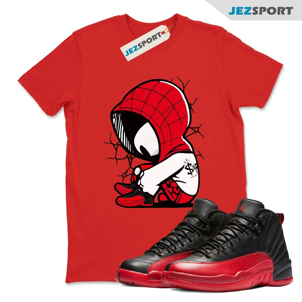 Baby Spider Sneaker Tee, Unisex Sneaker Shirts To Match Jordans 12s Flu Game T-shirt, CT8013-002 Sneaker Match Tees T-Shirt, Sneaker Match Tee