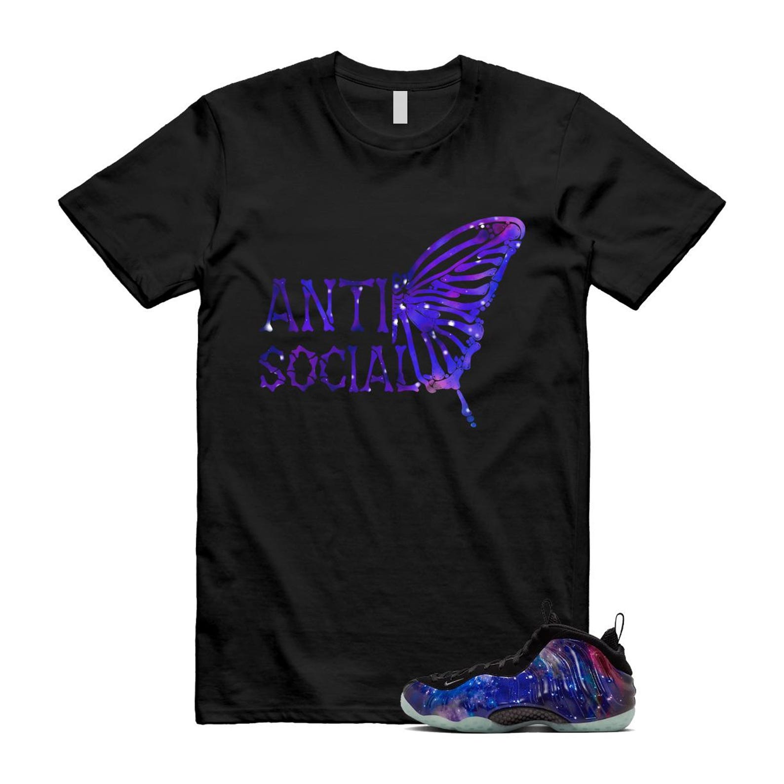 Galaxy Air Foamposite One 2025 Obsidian Black Anthracite T Shirt Match ASB, FQ4303-400 Sneaker Match Tees T-Shirt, Sneaker Match Tee