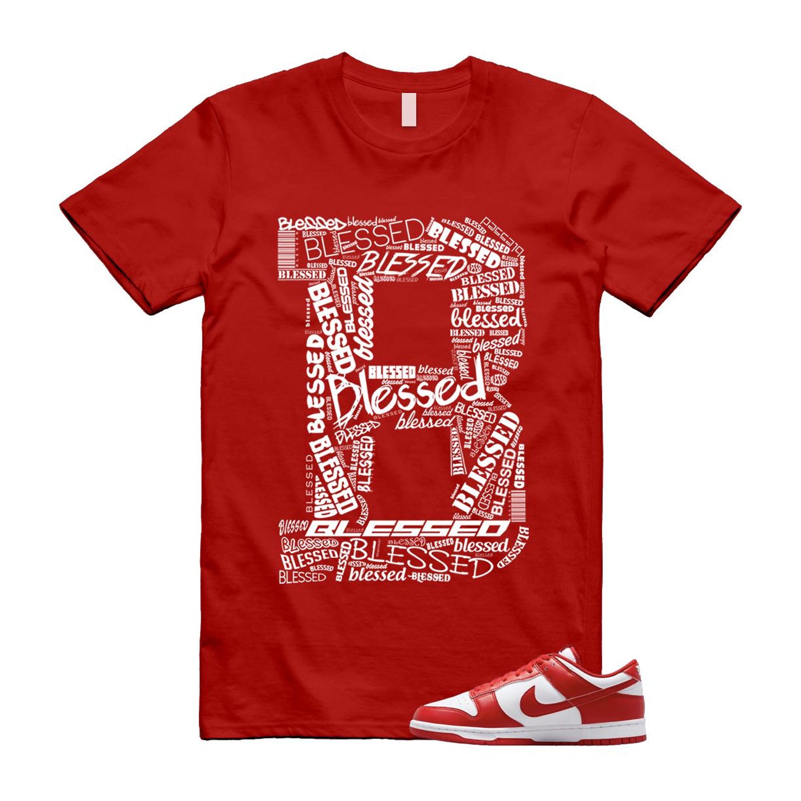 Dunk St Johns University Red White 2025 T Shirt Match B BLS CU1727-100 T-Shirt, Sneaker Match Tee