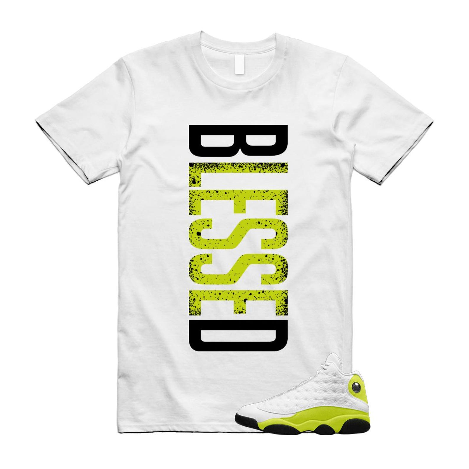 13 Bright Cactus White Black T Shirt Match VERTBLS, 414571-131 T-Shirt, Sneaker Match Tee