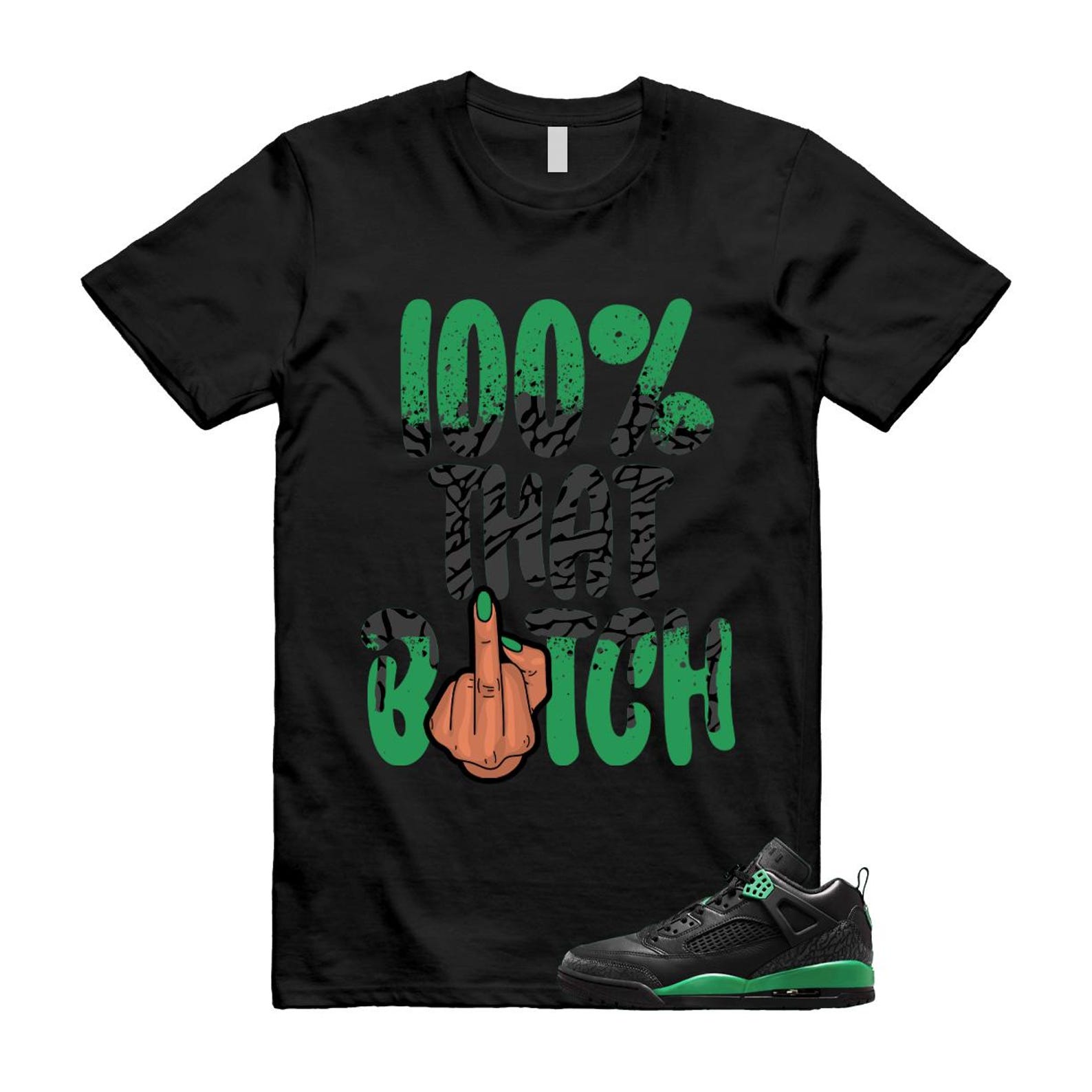 Spizike Pine Green Black Anthracite T Shirt Match 100, FQ1759-003 T-Shirt, Sneaker Match Tee