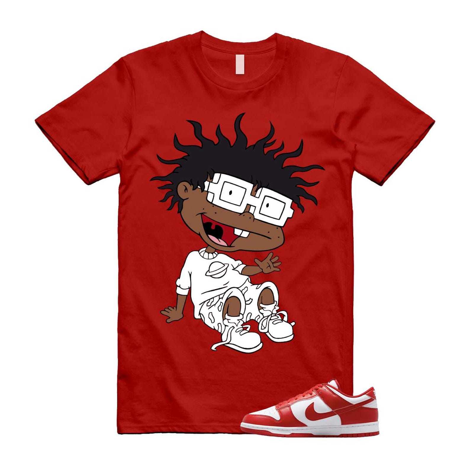 Dunk St Johns University Red White 2025 T Shirt Match FINSTER CU1727-100 T-Shirt, Sneaker Match Tee