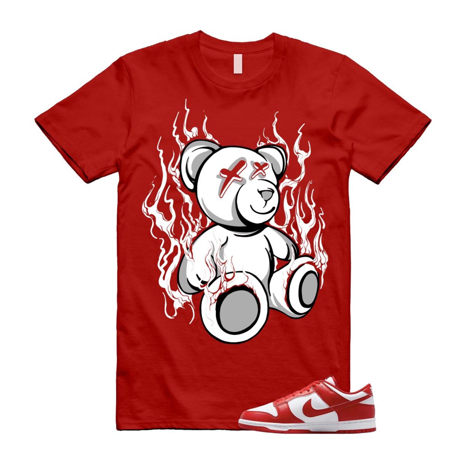 Dunk St Johns University Red White 2025 T Shirt Match LIT CU1727-100 T-Shirt, Sneaker Match Tee