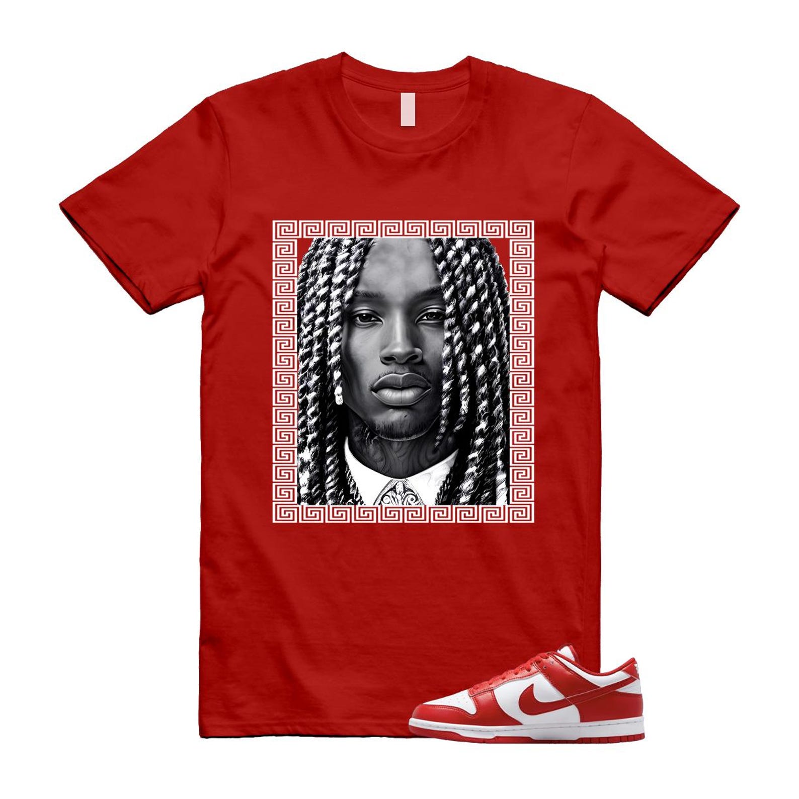 Dunk St Johns University Red White 2025 T Shirt Match VON CU1727-100 T-Shirt, Sneaker Match Tee