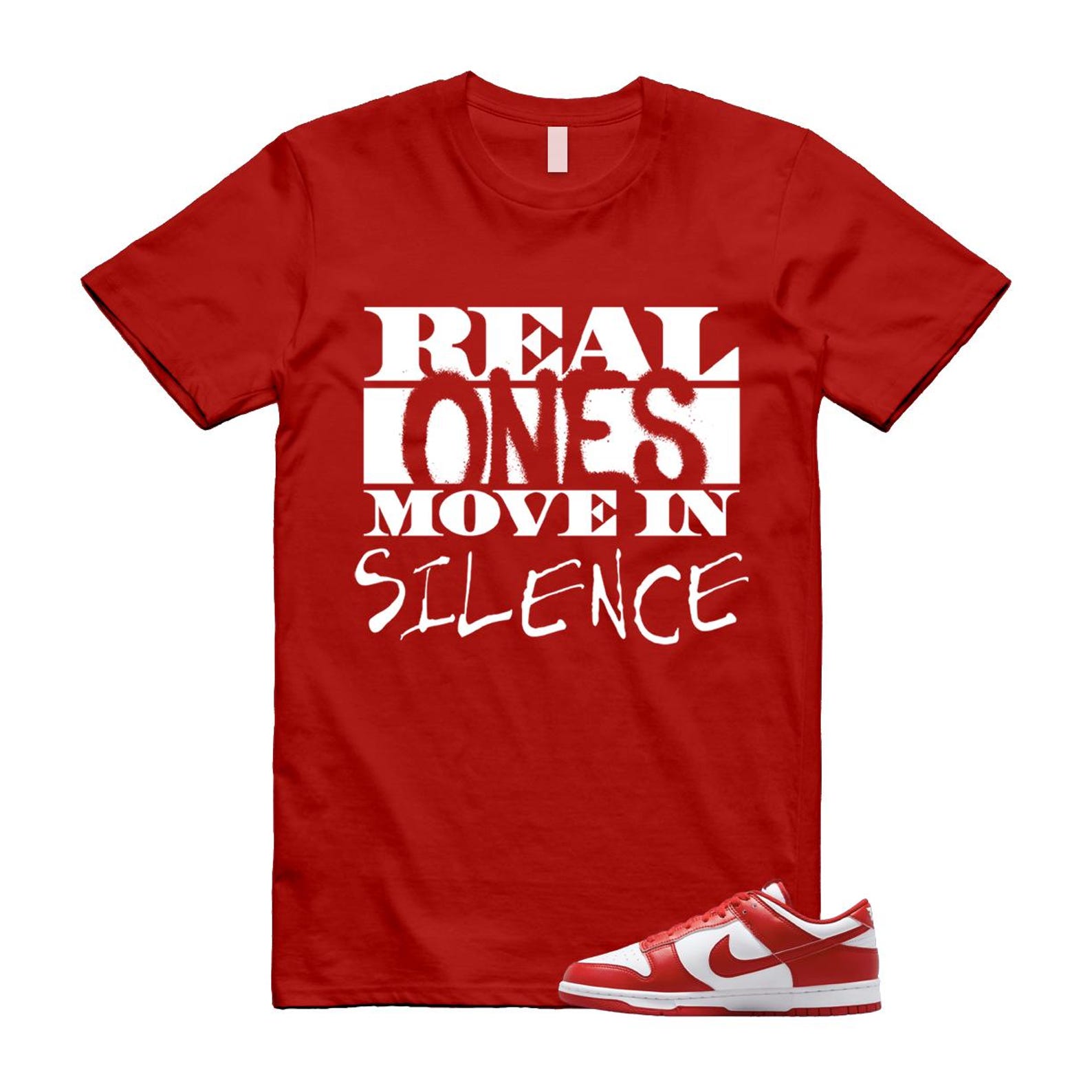 Dunk St Johns University Red White 2025 T Shirt Match REAL CU1727-100 T-Shirt, Sneaker Match Tee