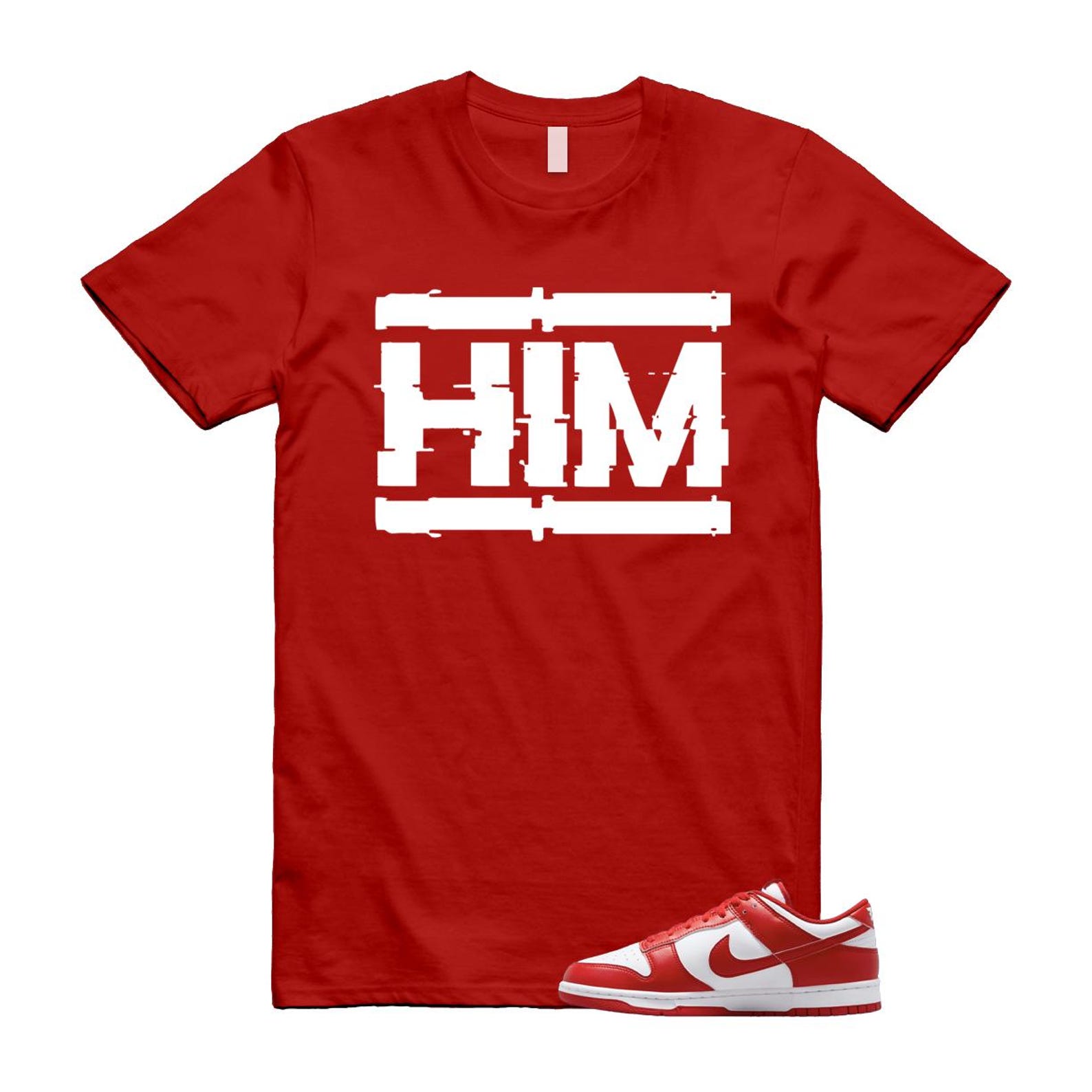 Dunk St Johns University Red White 2025 T Shirt Match HIM CU1727-100 T-Shirt, Sneaker Match Tee