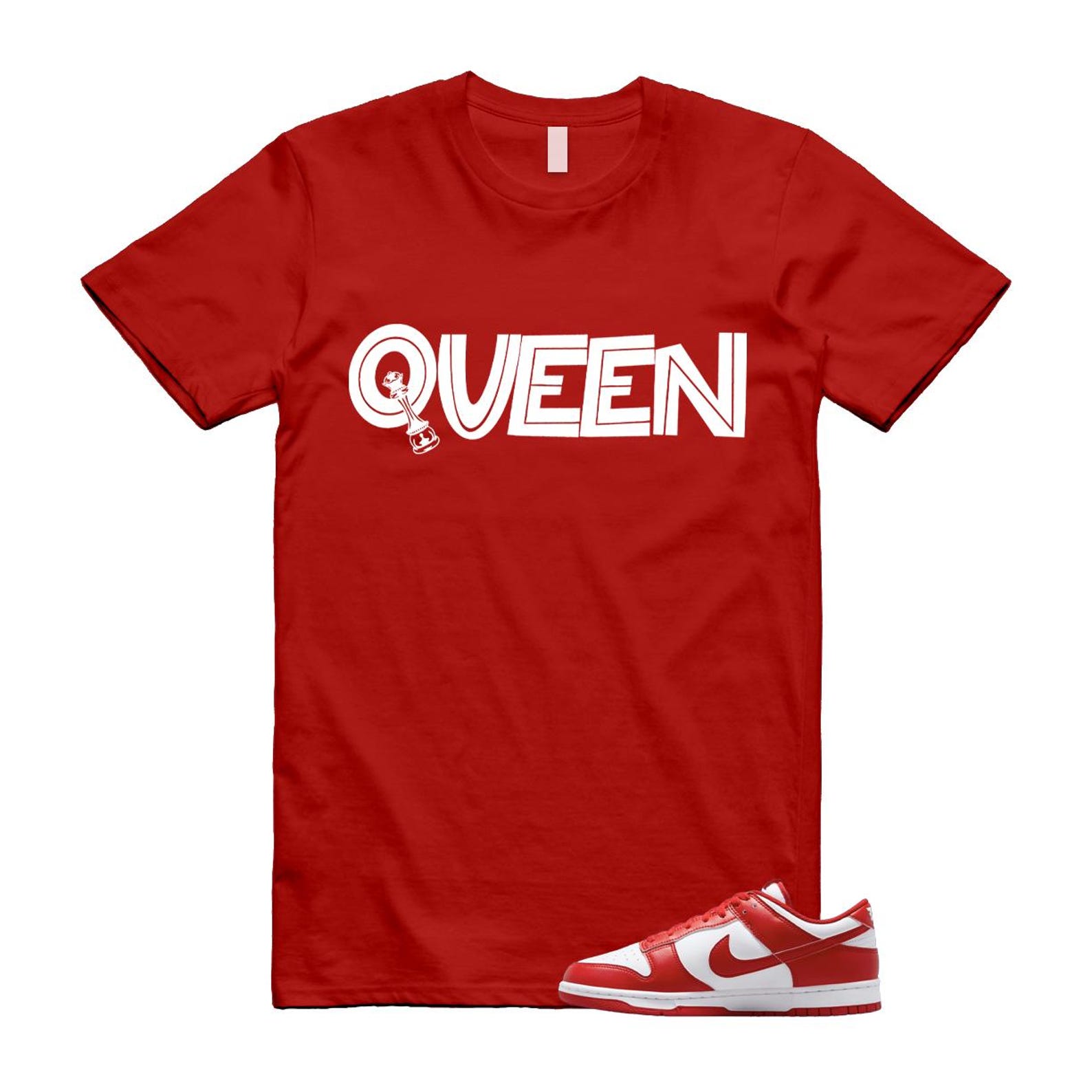 Dunk St Johns University Red White 2025 T Shirt Match QUEEN CU1727-100 T-Shirt, Sneaker Match Tee