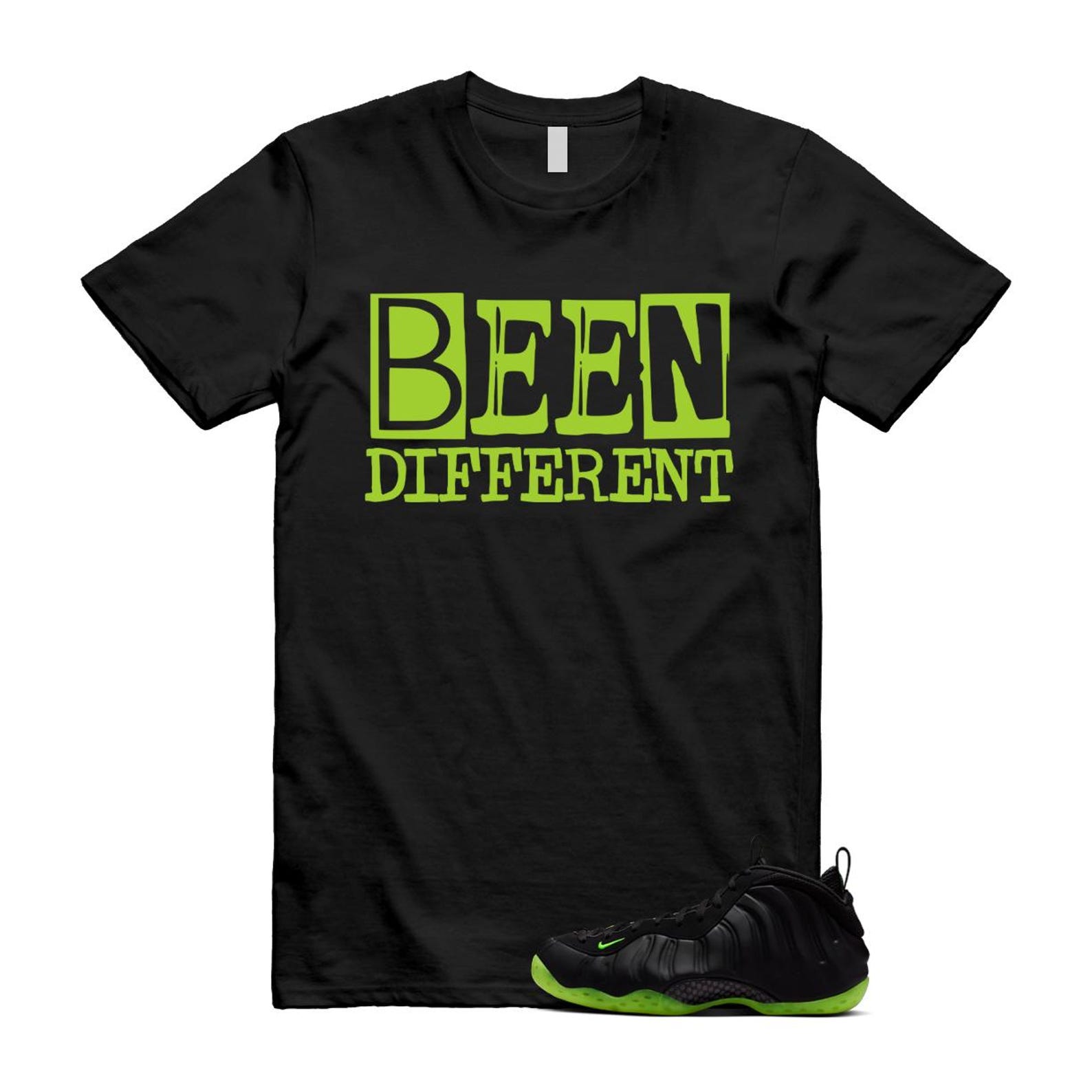 Foamposite Volt Black Air One T Shirt Match BEEN HF2902-001 T-Shirt, Sneaker Match Tee