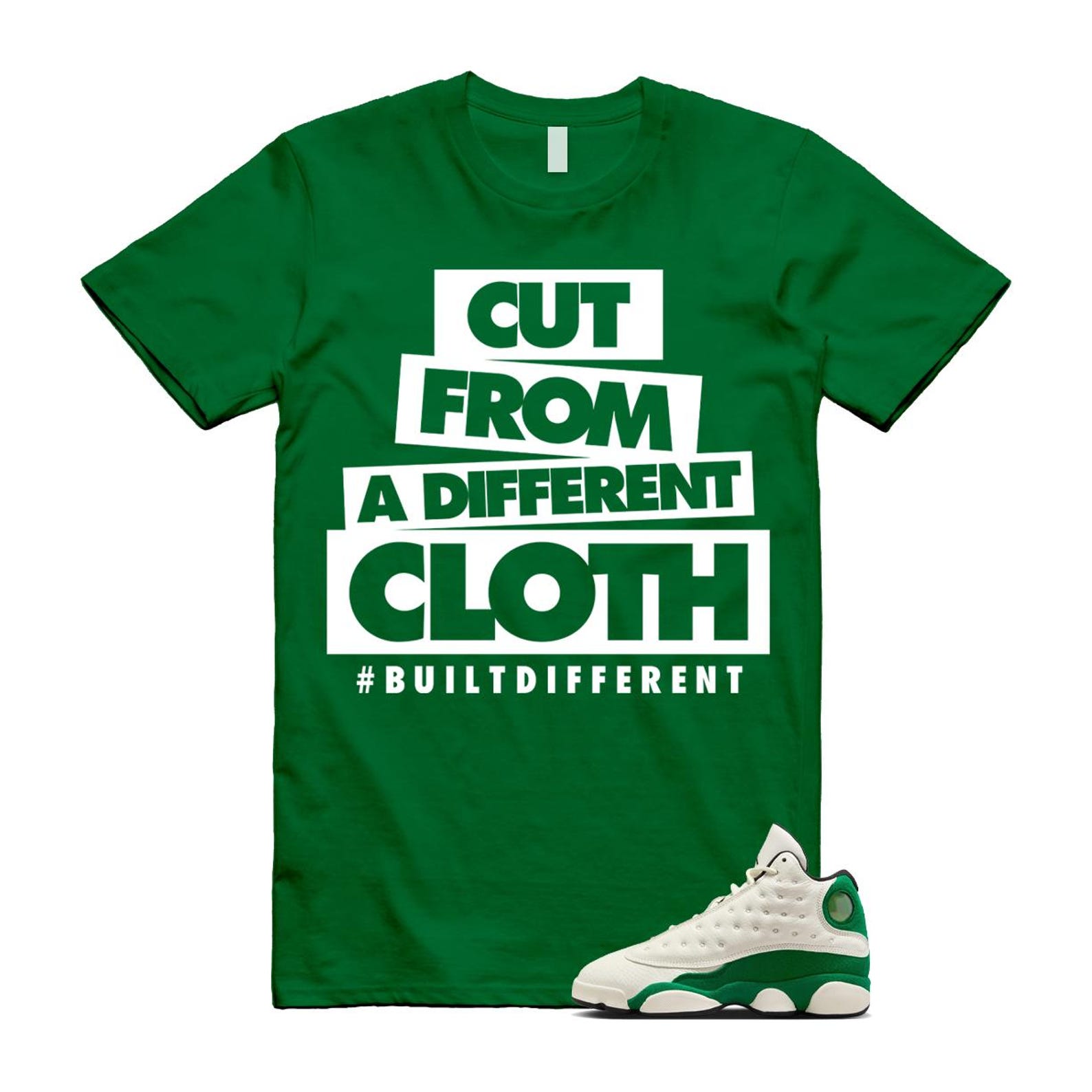 13 Pine Green White Black T Shirt Match CLOTH HQ0779-103 T-Shirt, Sneaker Match Tee