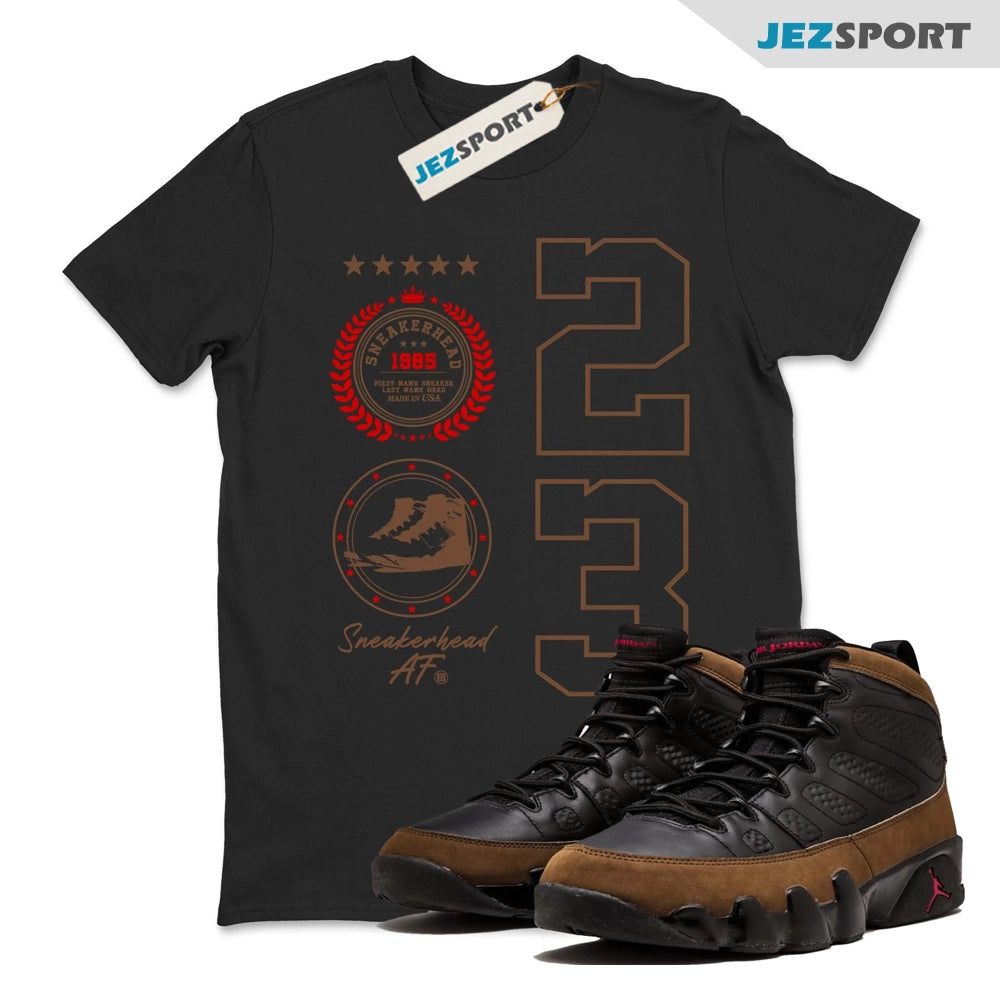 Sneaker Emblem T-Shirts To Match Jordans Streetwear Air Jordan 9 Light  Olive, CT8019-034 Sneaker Match Tees T-Shirt, Sneaker Match Tee