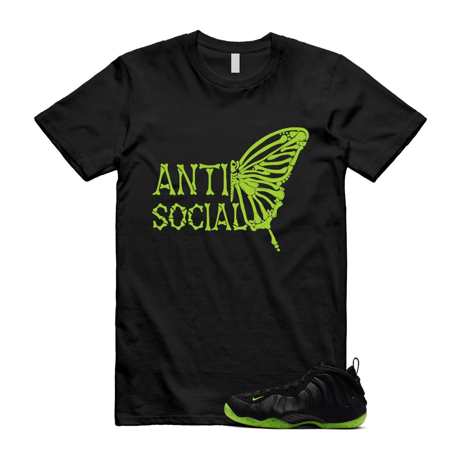 Foamposite Volt Black Air One T Shirt Match ASB HF2902-001 T-Shirt, Sneaker Match Tee