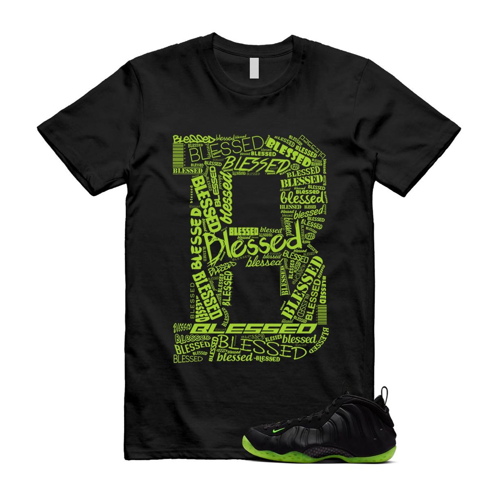 Foamposite Volt Black Air One T Shirt Match B BLS HF2902-001 T-Shirt, Sneaker Match Tee