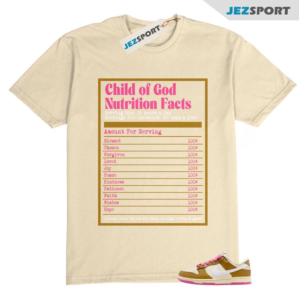 Dunk Bronzine Playful Pink Coconut Milk T-Shirt to Match CODN, FD8683-700 Sneaker Match Tees T-Shirt, Sneaker Match Tee