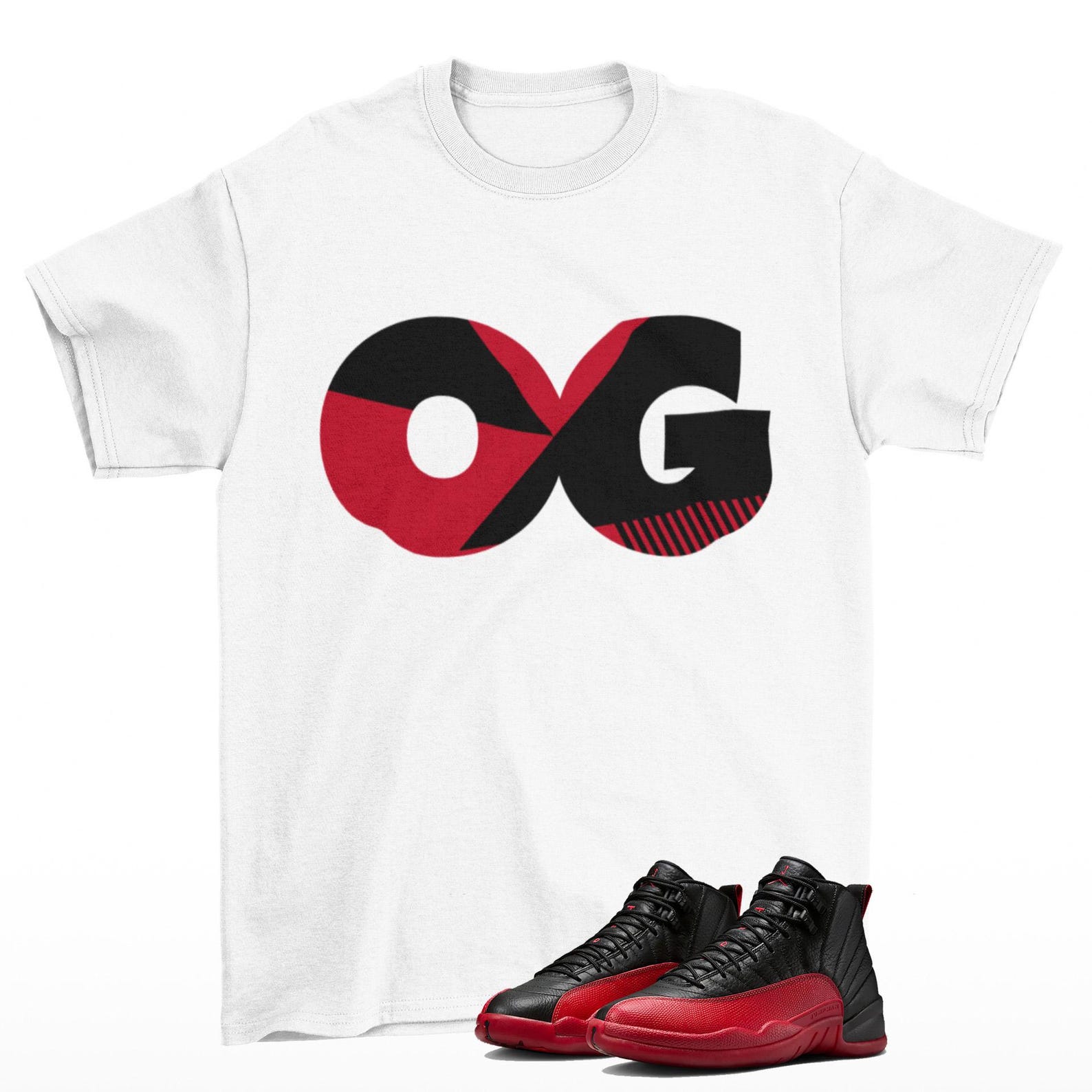 Sneaker OG Jordan 12 Flu Game Sneaker Matching T Shirt, CT8013-002 T-Shirt, Sneaker Match Tee