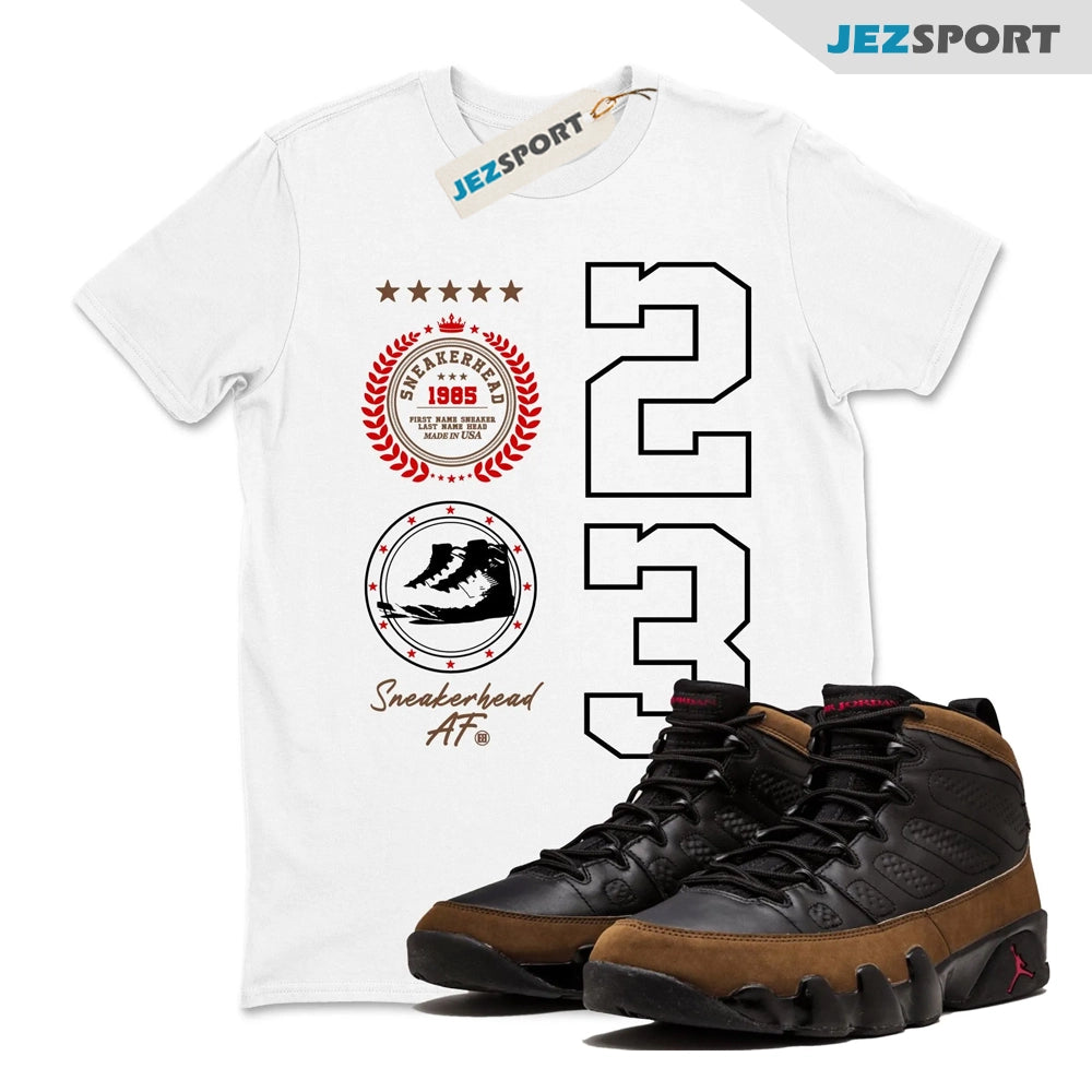 Sneaker Emblem T-Shirts To Match Jordans Streetwear Air Jordan 9 Light  Olive, CT8019-034 Sneaker Match Tees T-Shirt, Sneaker Match Tee
