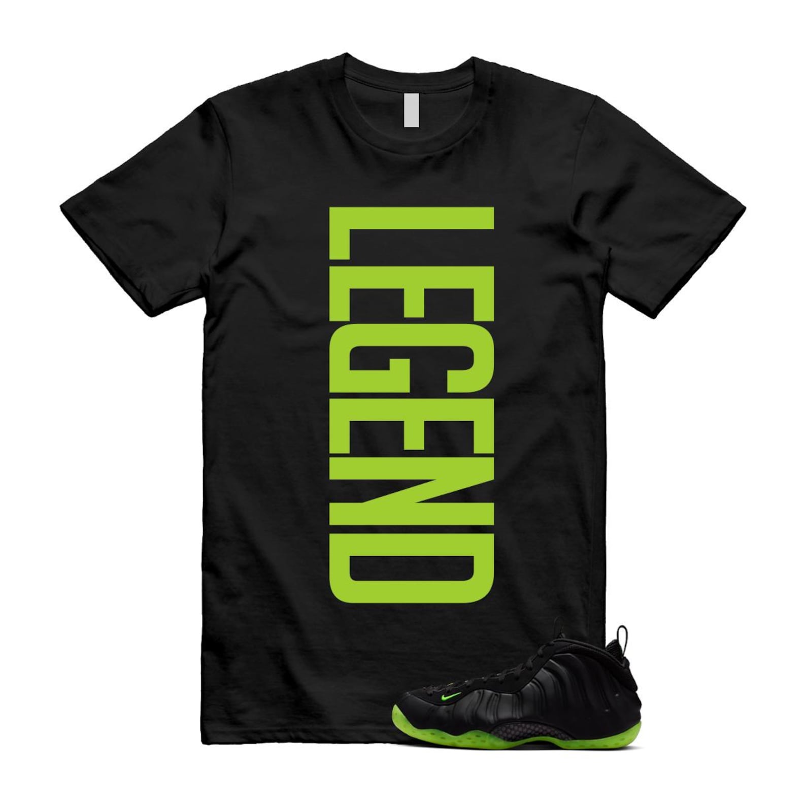 Foamposite Volt Black Air One T Shirt Match LEGEND HF2902-001 T-Shirt, Sneaker Match Tee