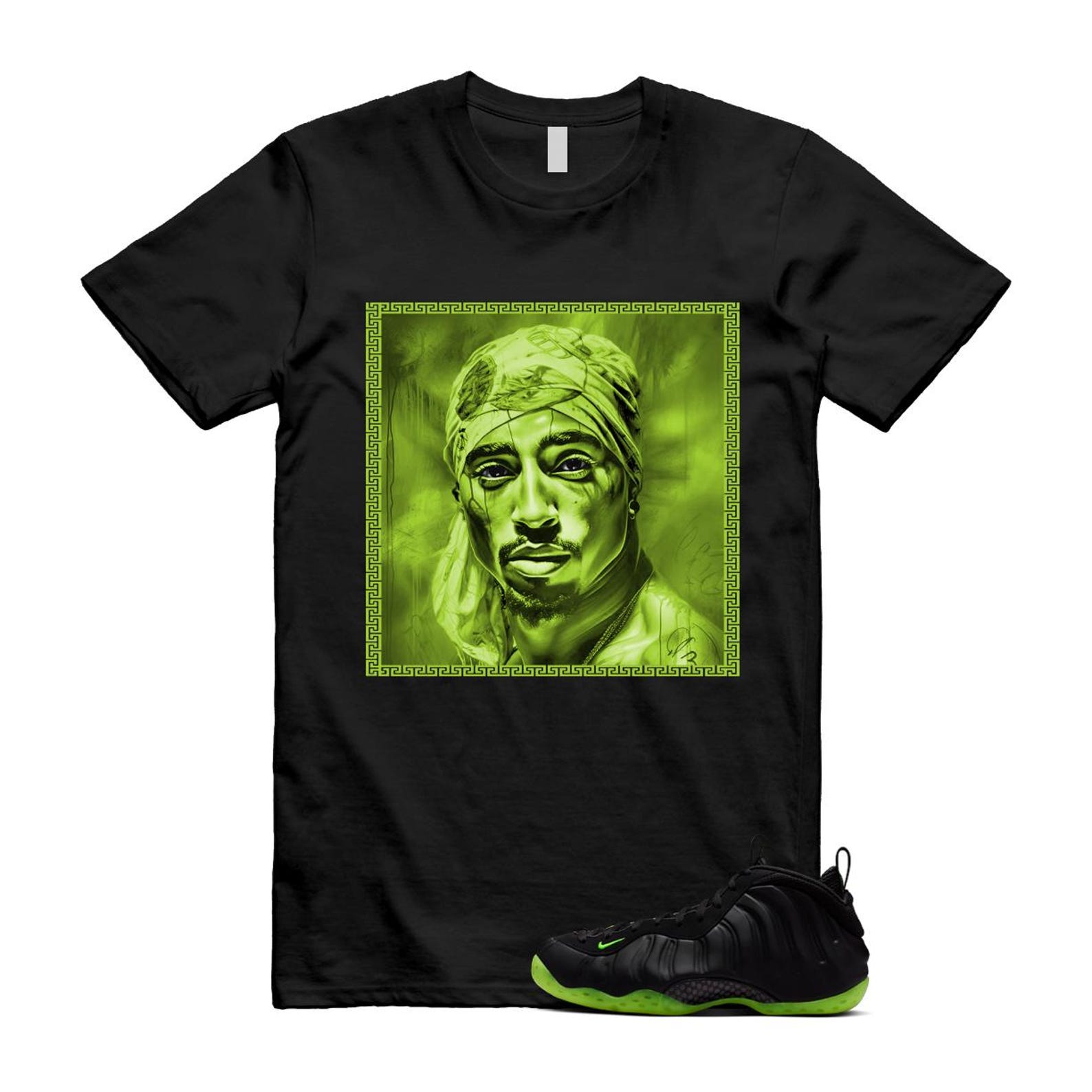 Foamposite Volt Black Air One T Shirt Match PAC HF2902-001 T-Shirt, Sneaker Match Tee