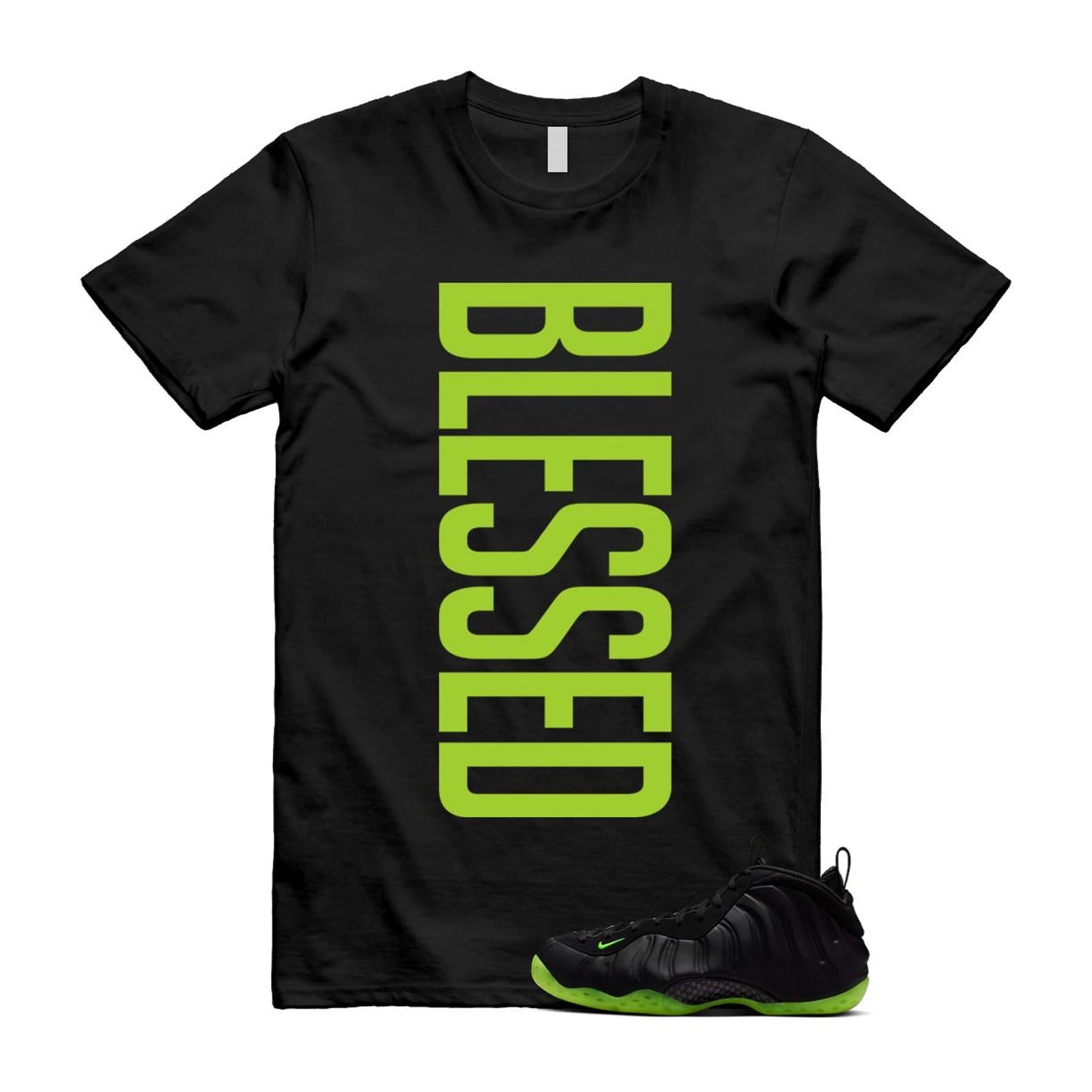 Foamposite Volt Black Air One T Shirt Match VERTBLS HF2902-001 T-Shirt, Sneaker Match Tee