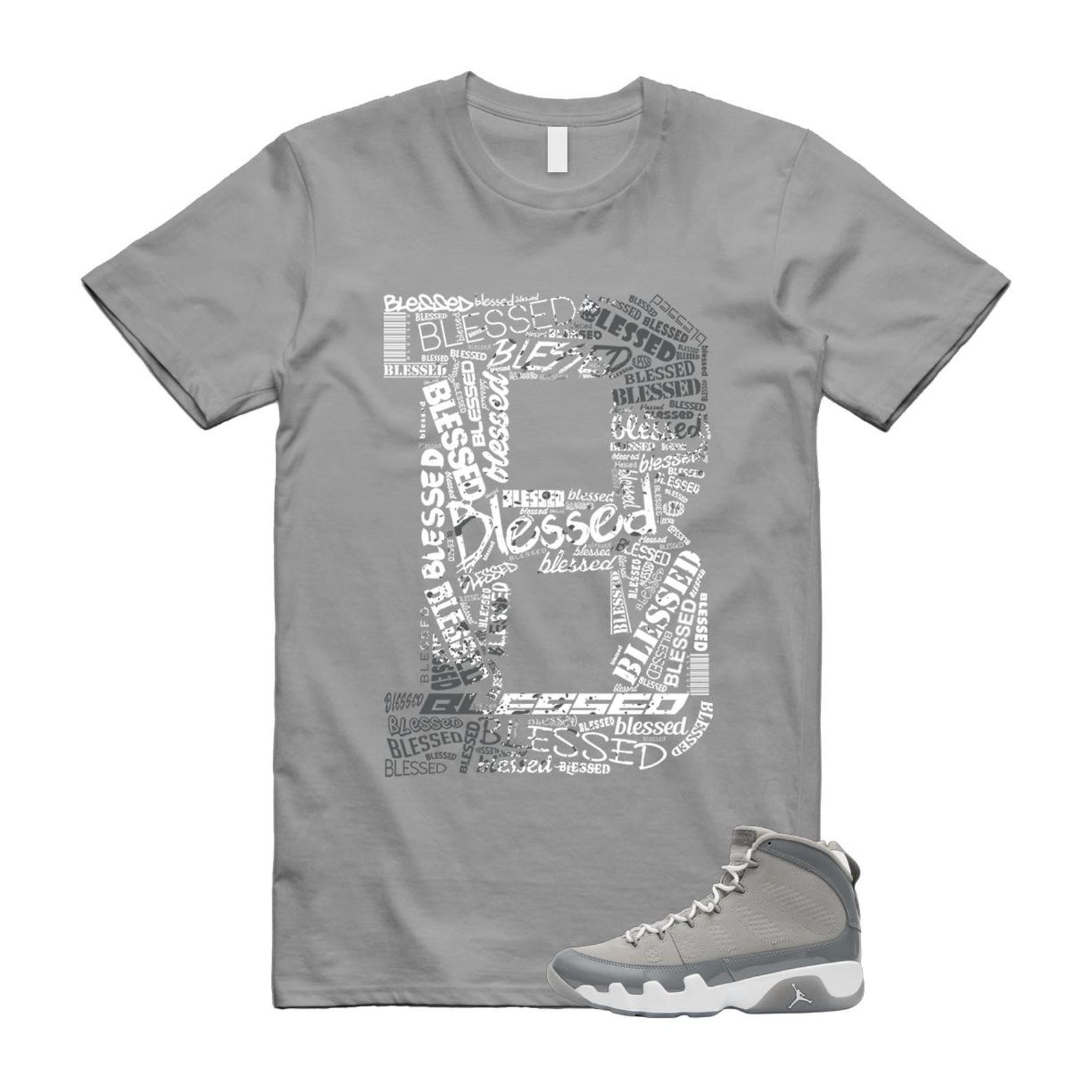 9 Cool Grey White 2025 T Shirt Match B BLS HV4794-011 T-Shirt, Sneaker Match Tee