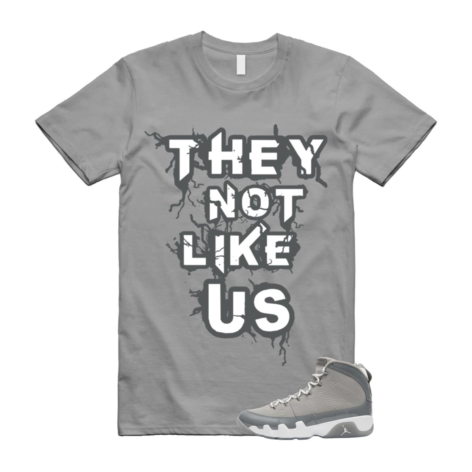 9 Cool Grey White 2025 T Shirt Match US HV4794-011 T-Shirt, Sneaker Match Tee