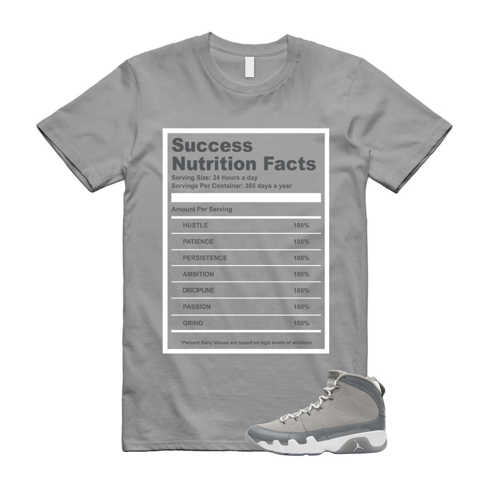 9 Cool Grey White 2025 T Shirt Match SUCC HV4794-011 T-Shirt, Sneaker Match Tee