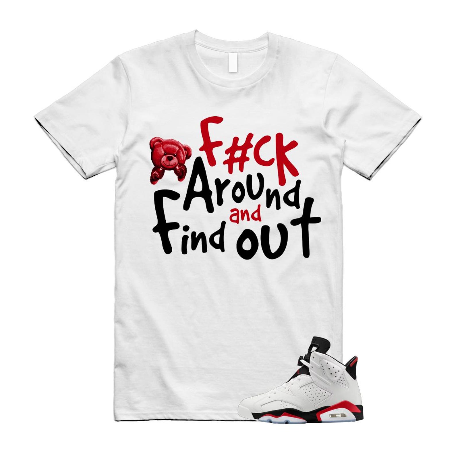 6 Fire Red Summit White Black T Shirt Match FCK CT8529-120 T-Shirt, Sneaker Match Tee
