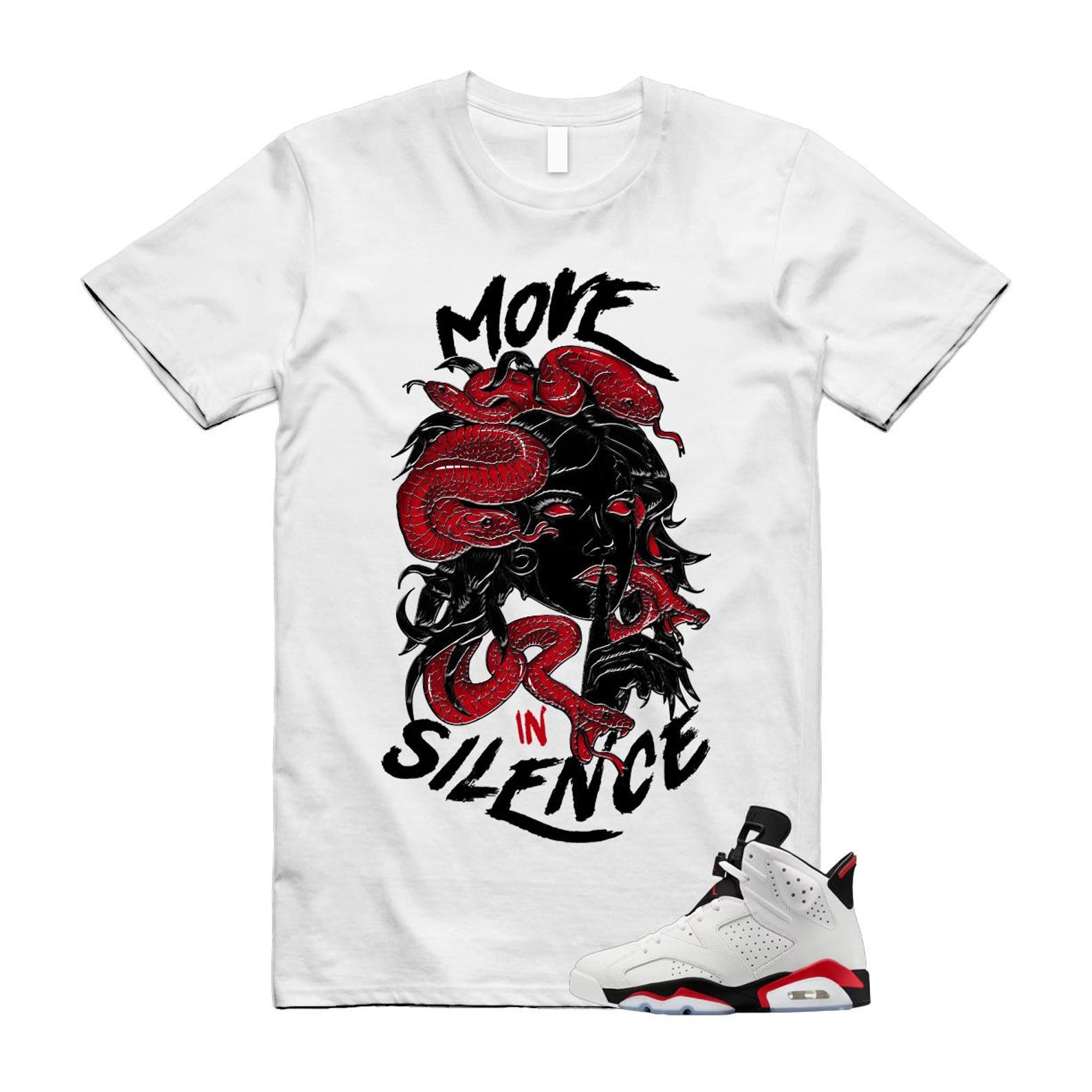 6 Fire Red Summit White Black T Shirt Match MIS CT8529-120 T-Shirt, Sneaker Match Tee