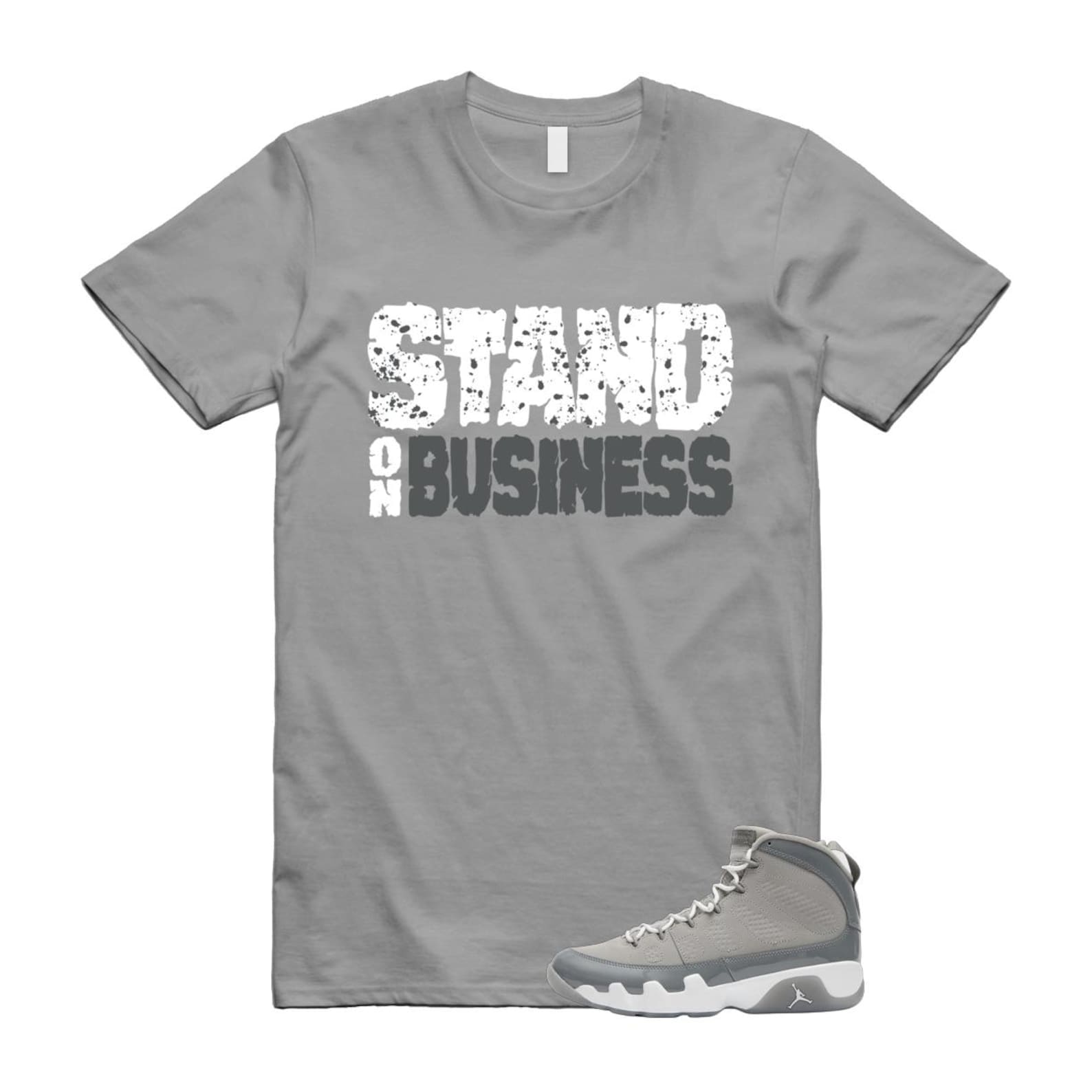 9 Cool Grey White 2025 T Shirt Match SOB HV4794-011 T-Shirt, Sneaker Match Tee