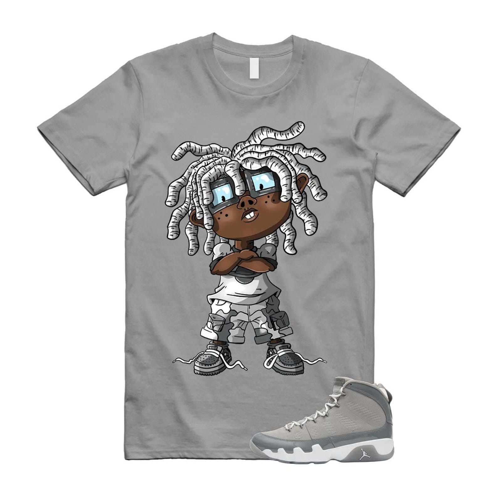9 Cool Grey White 2025 T Shirt Match CHONGO HV4794-011 T-Shirt, Sneaker Match Tee