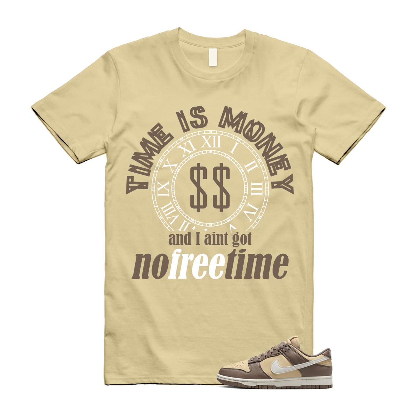 Dunk Mink Brown Sesame Coconut Milk Low Next Nature T Shirt Match FREE DD1873-201 T-Shirt, Sneaker Match Tee
