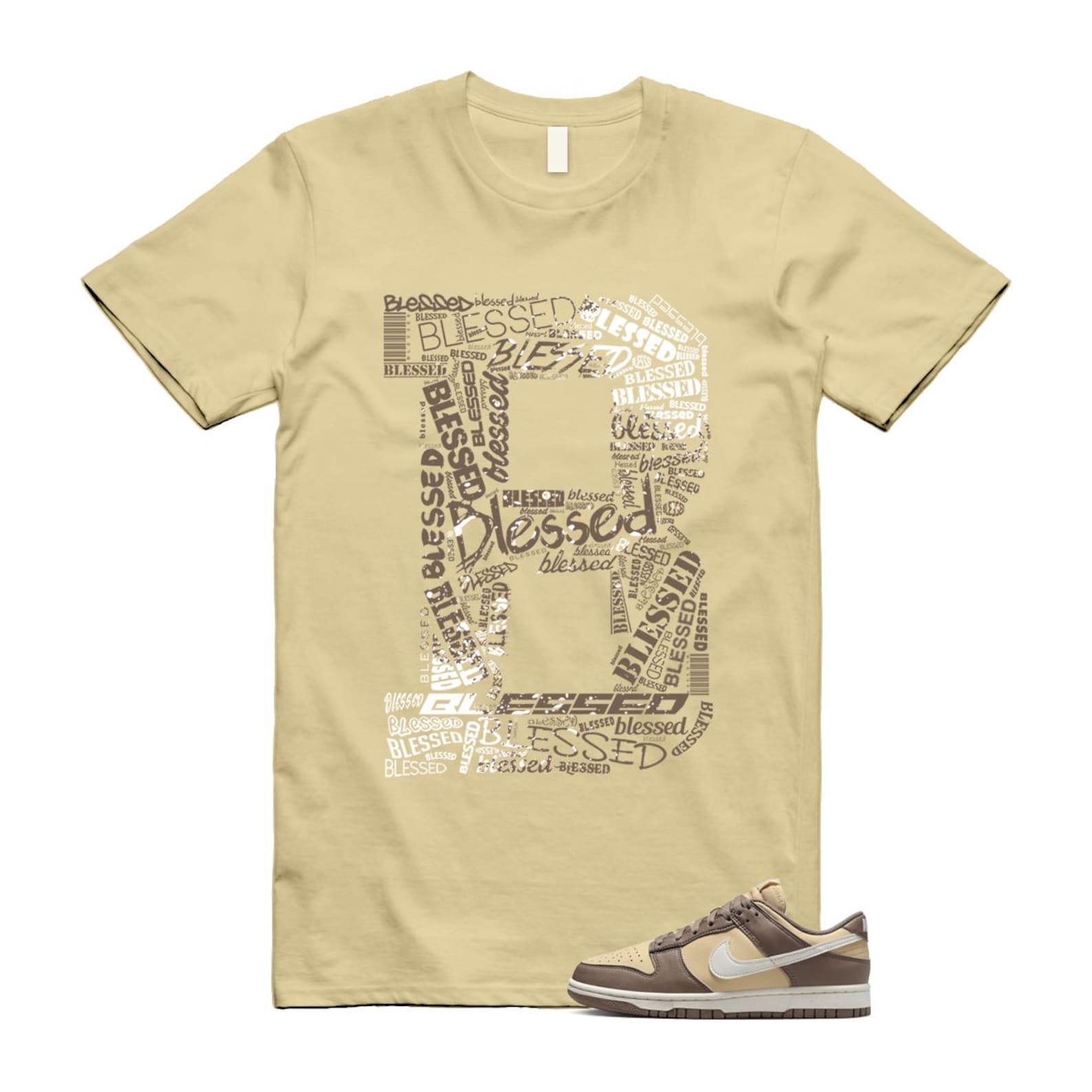 Dunk Mink Brown Sesame Coconut Milk Low Next Nature T Shirt Match B BLS DD1873-201 T-Shirt, Sneaker Match Tee