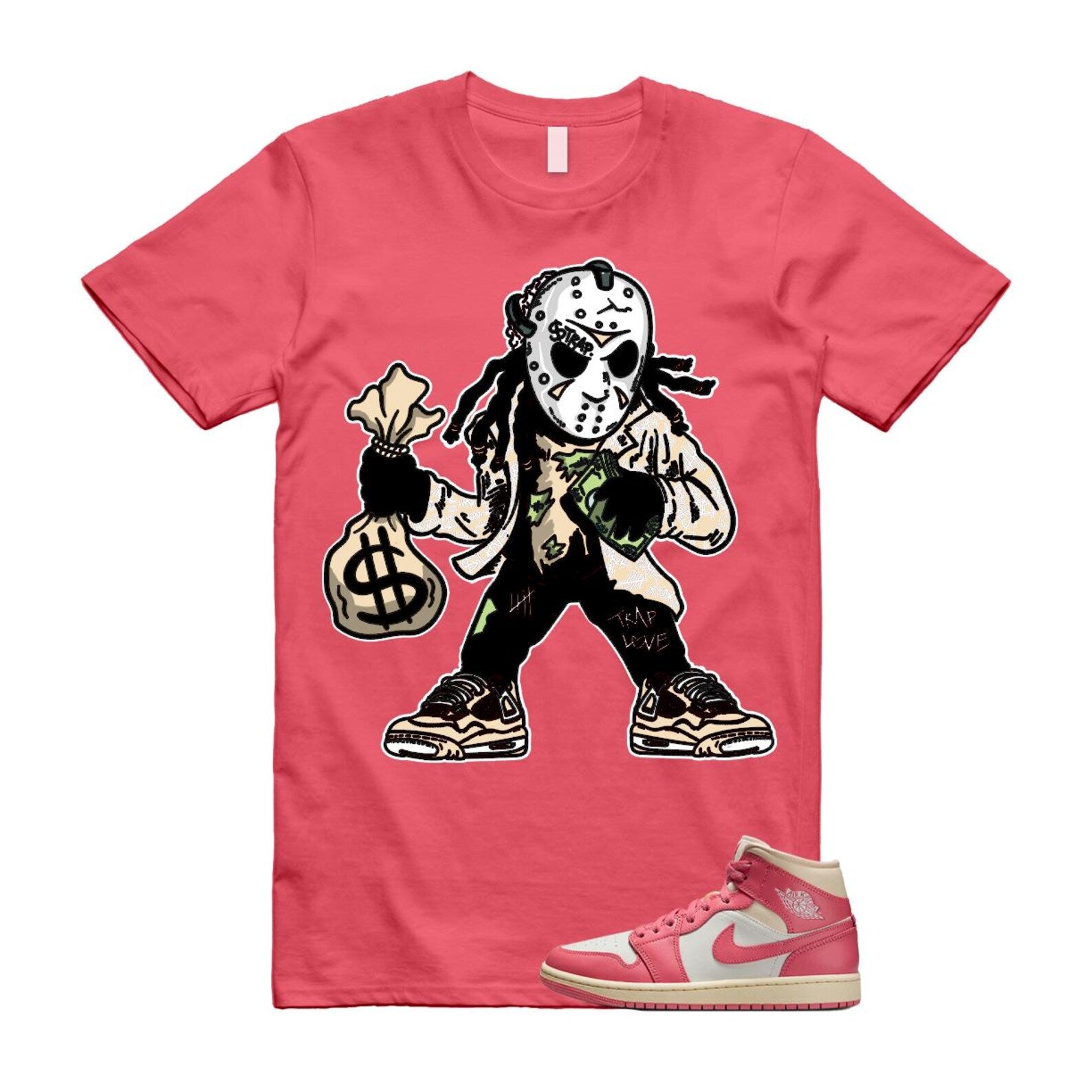 1 Guava Ice Muslin Pink Salt White Mid T Shirt Match JASON BQ6472-109 T-Shirt, Sneaker Match Tee
