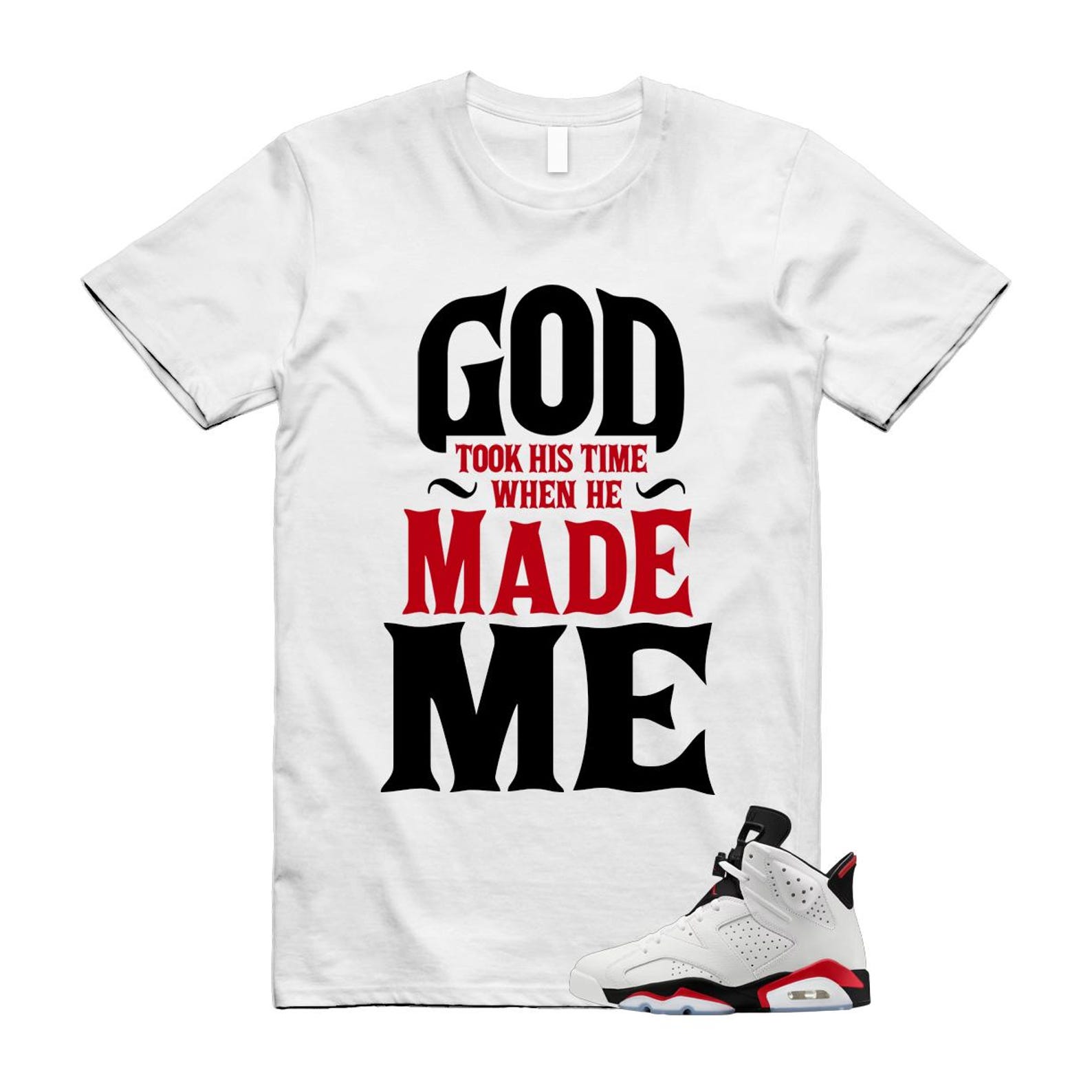 6 Fire Red Summit White Black T Shirt Match GTHT CT8529-120 T-Shirt, Sneaker Match Tee