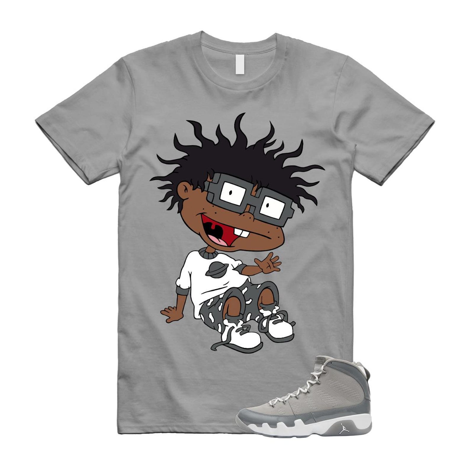9 Cool Grey White 2025 T Shirt Match FINSTER HV4794-011 T-Shirt, Sneaker Match Tee