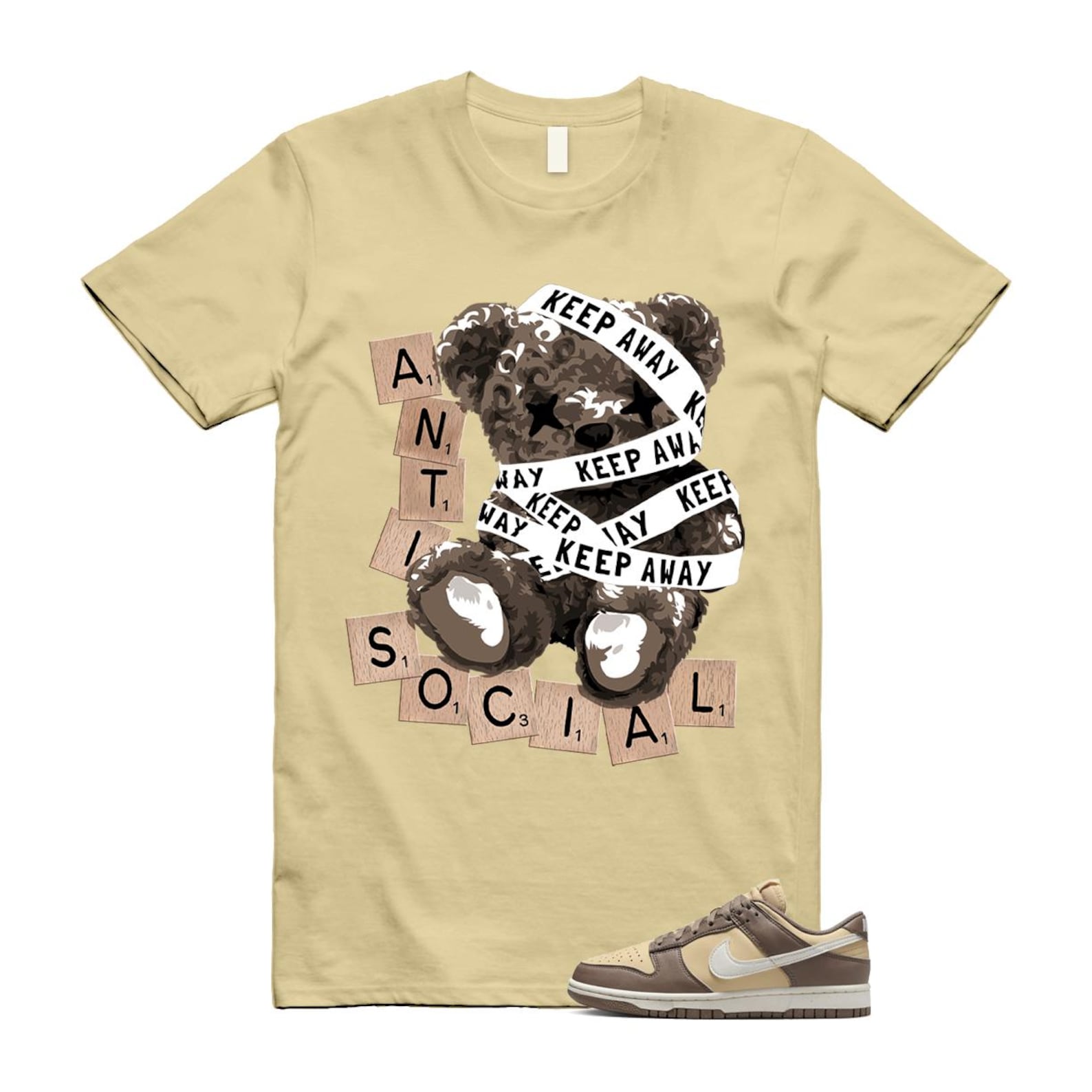 Dunk Mink Brown Sesame Coconut Milk Low Next Nature T Shirt Match ANTI DD1873-201 T-Shirt, Sneaker Match Tee