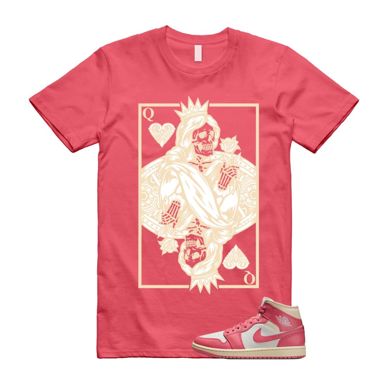 1 Guava Ice Muslin Pink Salt White Mid T Shirt Match QC BQ6472-109 T-Shirt, Sneaker Match Tee