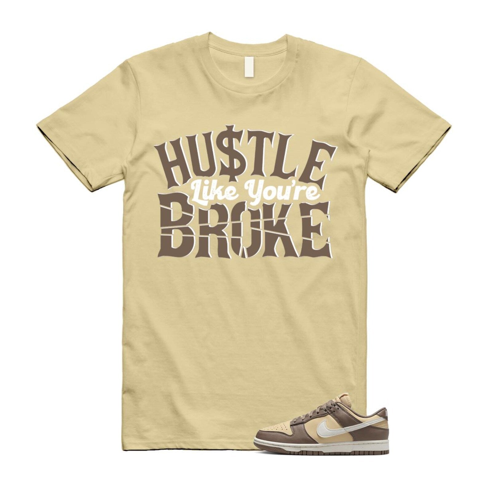 Dunk Mink Brown Sesame Coconut Milk Low Next Nature T Shirt Match BROKE DD1873-201 T-Shirt, Sneaker Match Tee
