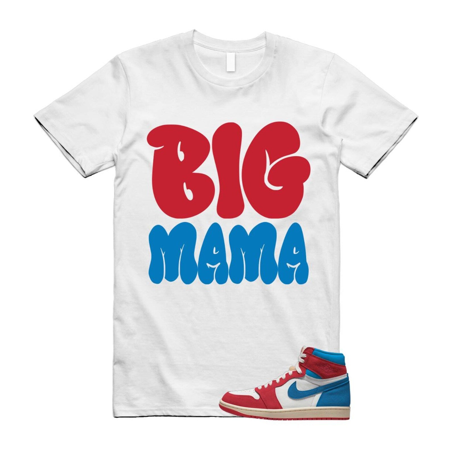 1 Red Dark Powder Blue Red Pale Vanilla Air T Shirt Match MAMA FD2596-100 T-Shirt, Sneaker Match Tee