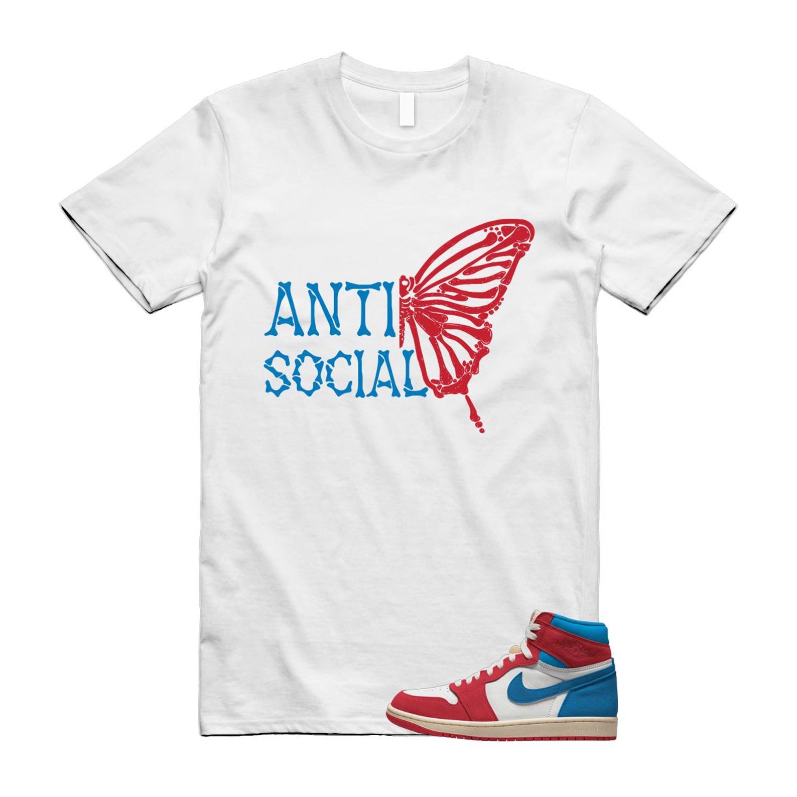 1 Red Dark Powder Blue Red Pale Vanilla Air T Shirt Match ASB FD2596-100 T-Shirt, Sneaker Match Tee