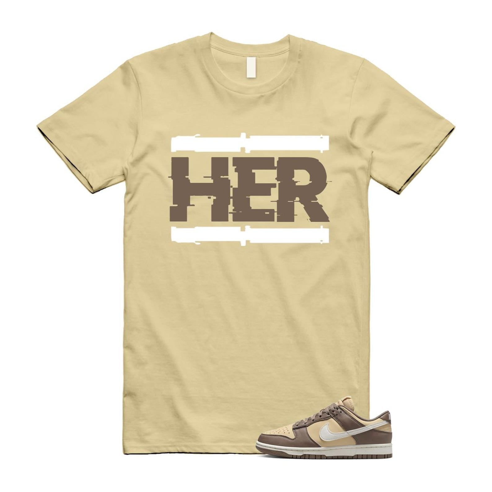 Dunk Mink Brown Sesame Coconut Milk Low Next Nature T Shirt Match HER DD1873-201 T-Shirt, Sneaker Match Tee