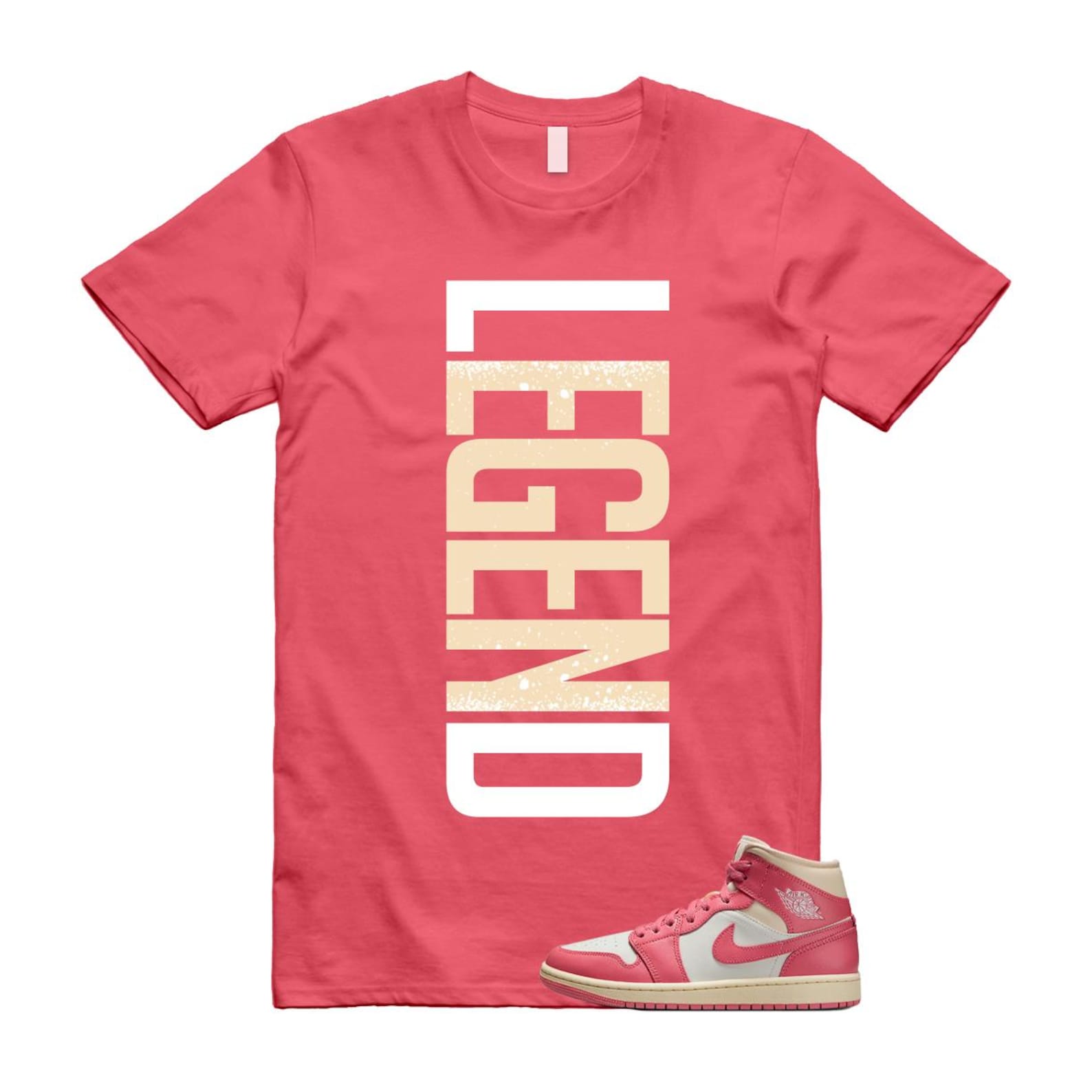 1 Guava Ice Muslin Pink Salt White Mid T Shirt Match LEGEND BQ6472-109 T-Shirt, Sneaker Match Tee