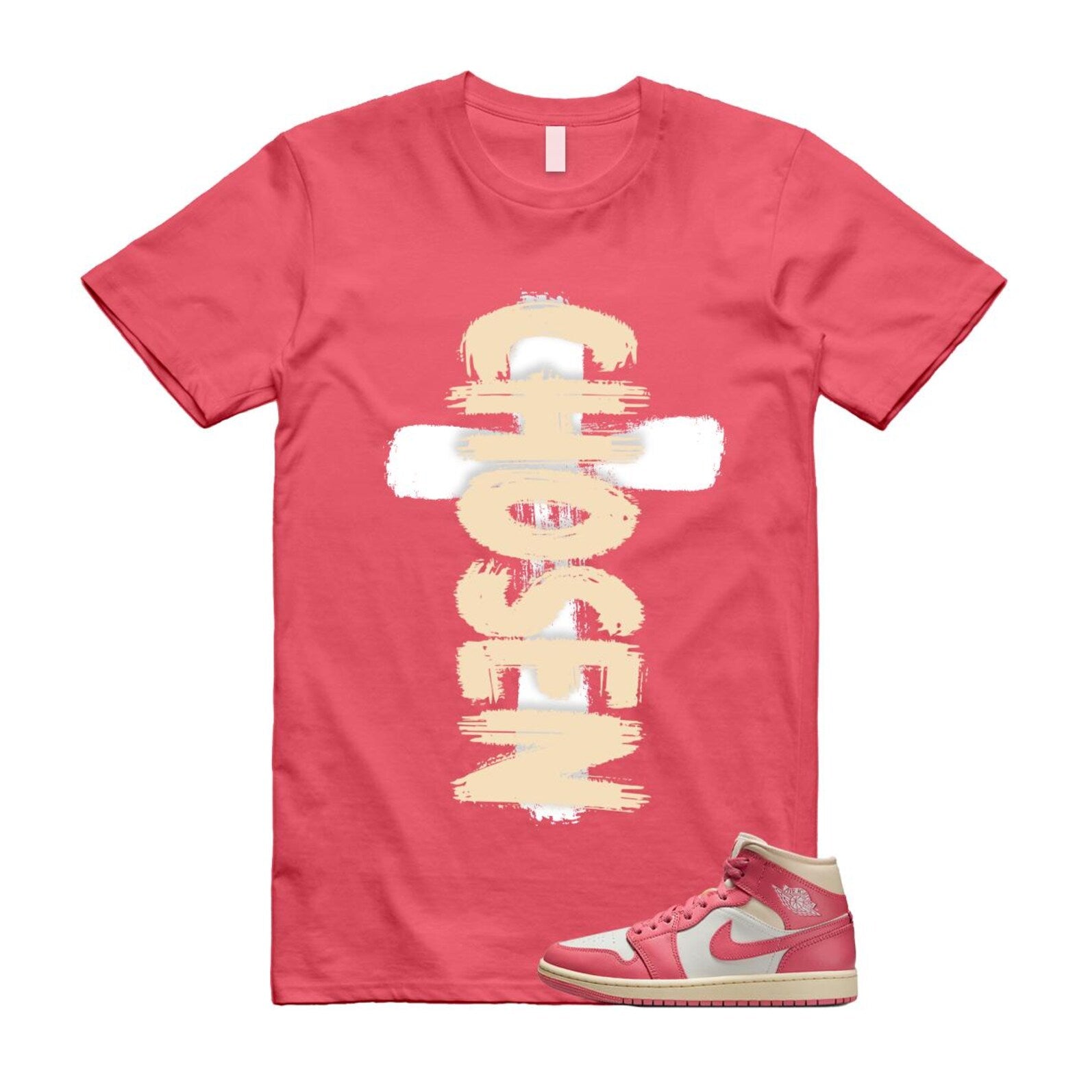 1 Guava Ice Muslin Pink Salt White Mid T Shirt Match CHOSEN BQ6472-109 T-Shirt, Sneaker Match Tee
