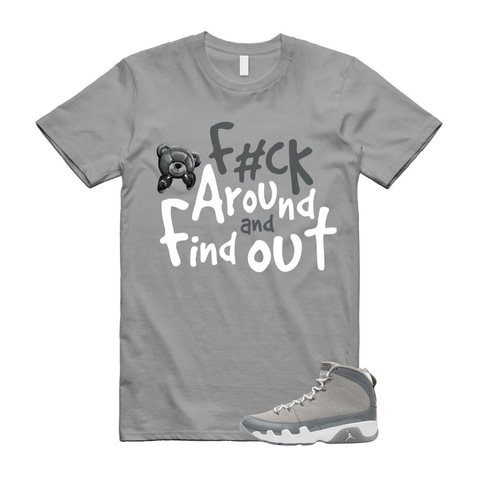9 Cool Grey White 2025 T Shirt Match FCK HV4794-011 T-Shirt, Sneaker Match Tee