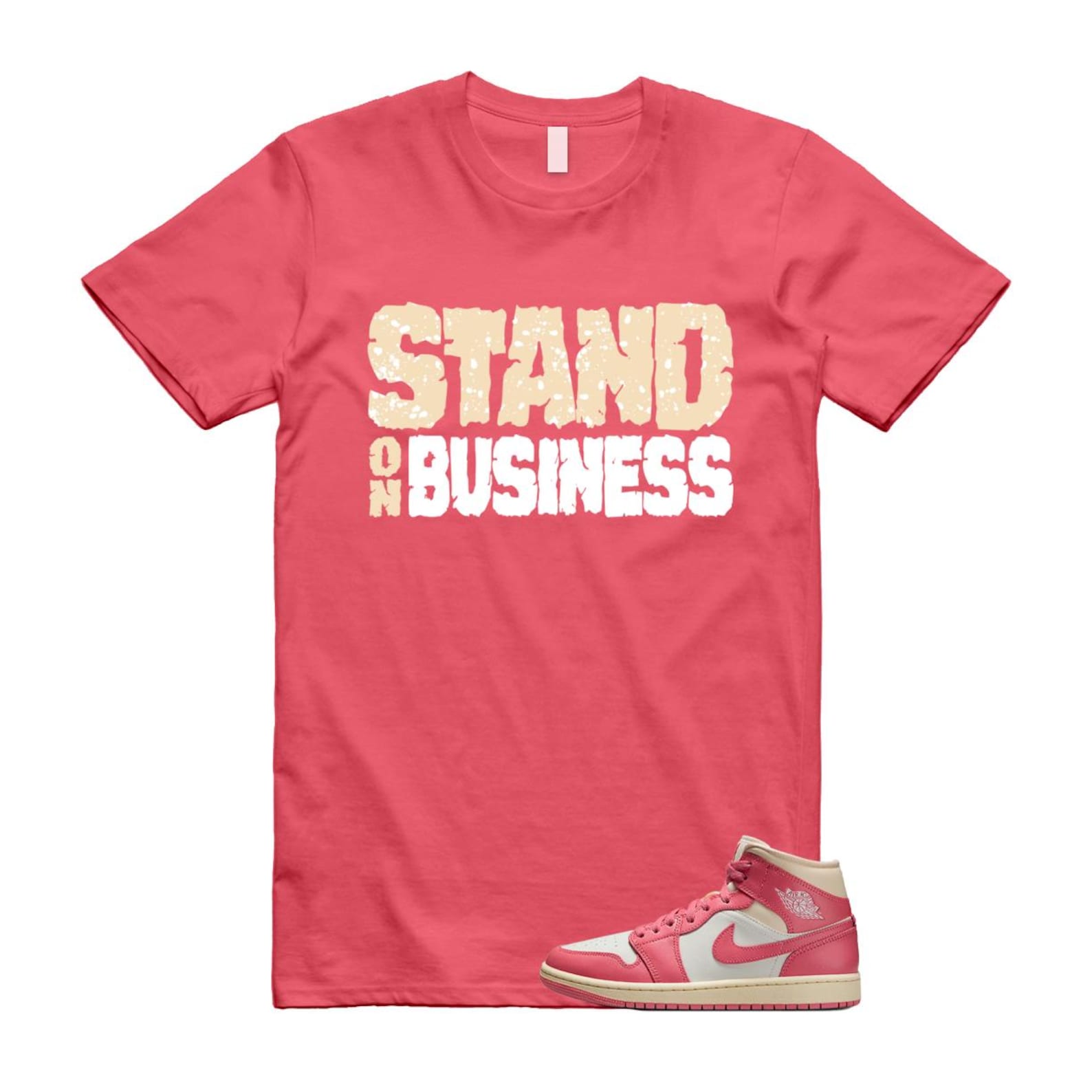 1 Guava Ice Muslin Pink Salt White Mid T Shirt Match SOB BQ6472-109 T-Shirt, Sneaker Match Tee